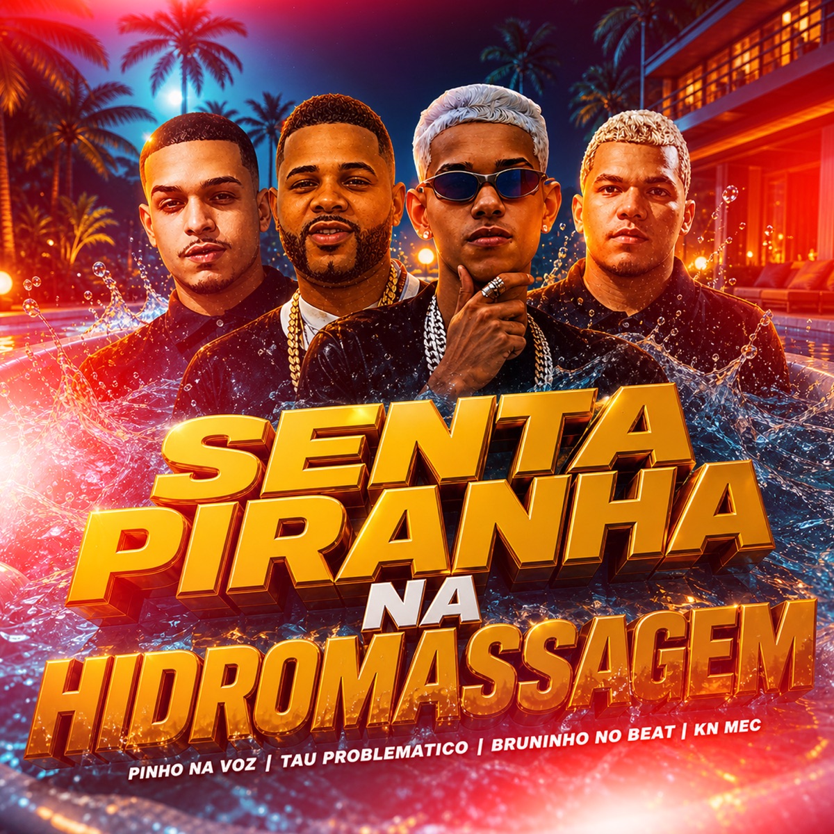 Senta Piranha na Hidromassagem (feat. KN MEC) - Single by BRUNINHO NO BEAT, Pinho Na Voz & Tau Problematico album cover