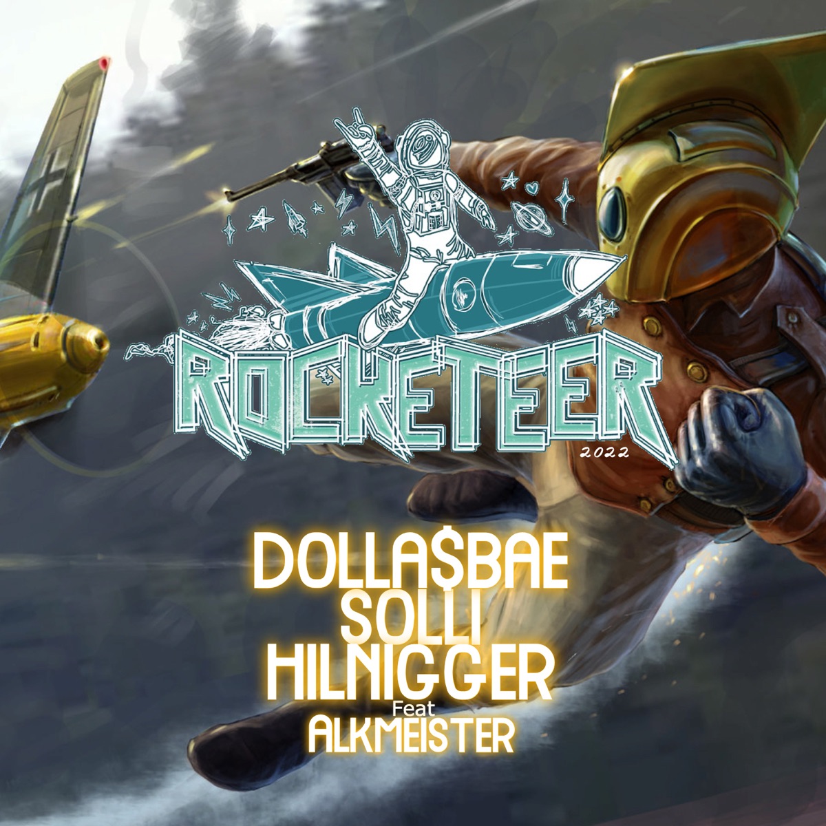 Rocketeer 2022 (feat. Alkmeister) - Single by Dolla$Bae, Hilnigger & Solli album cover