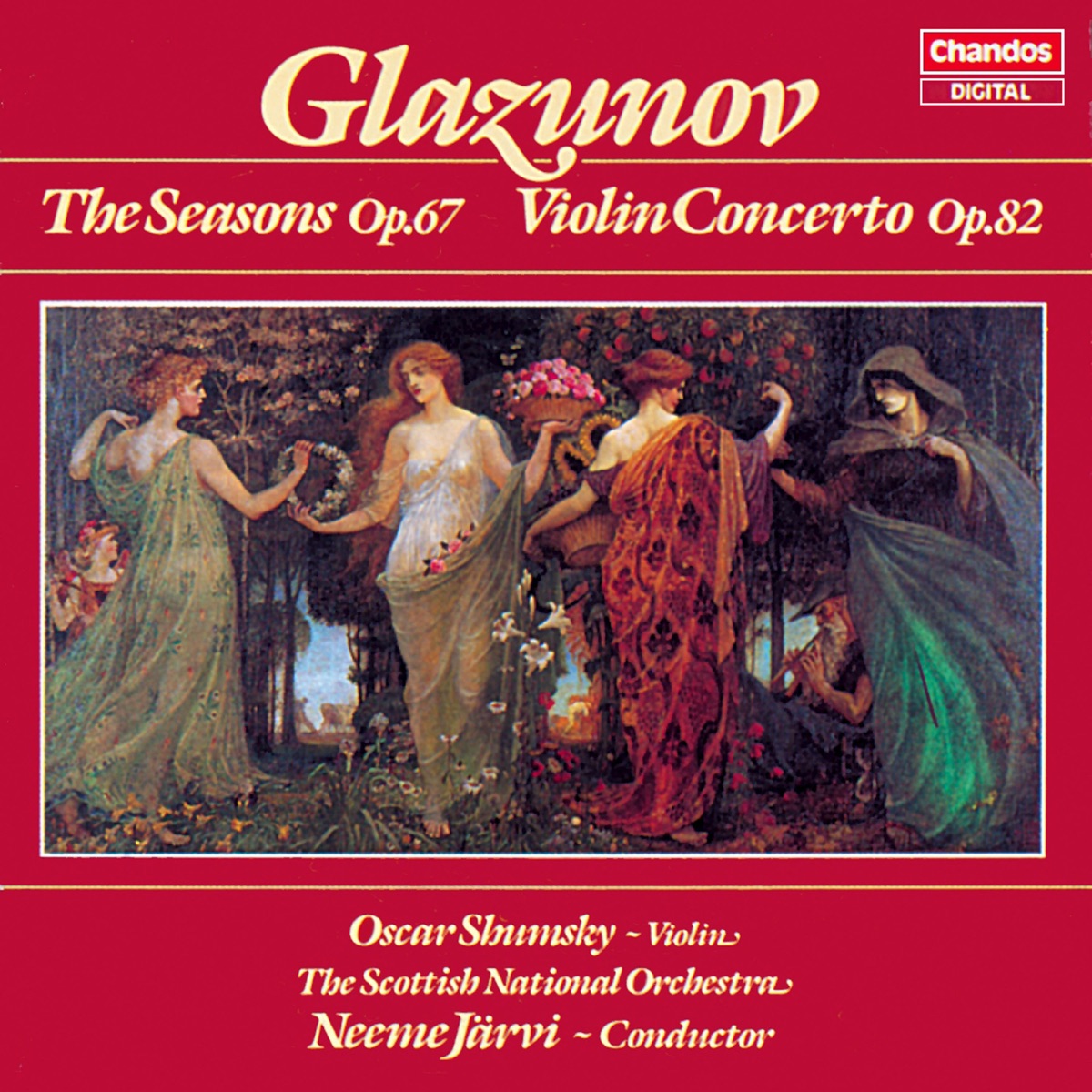 Glazunov: The Seasons & Violin Concerto by Neeme Järvi, Royal Scottish National Orchestra & Oscar Shumsky album cover