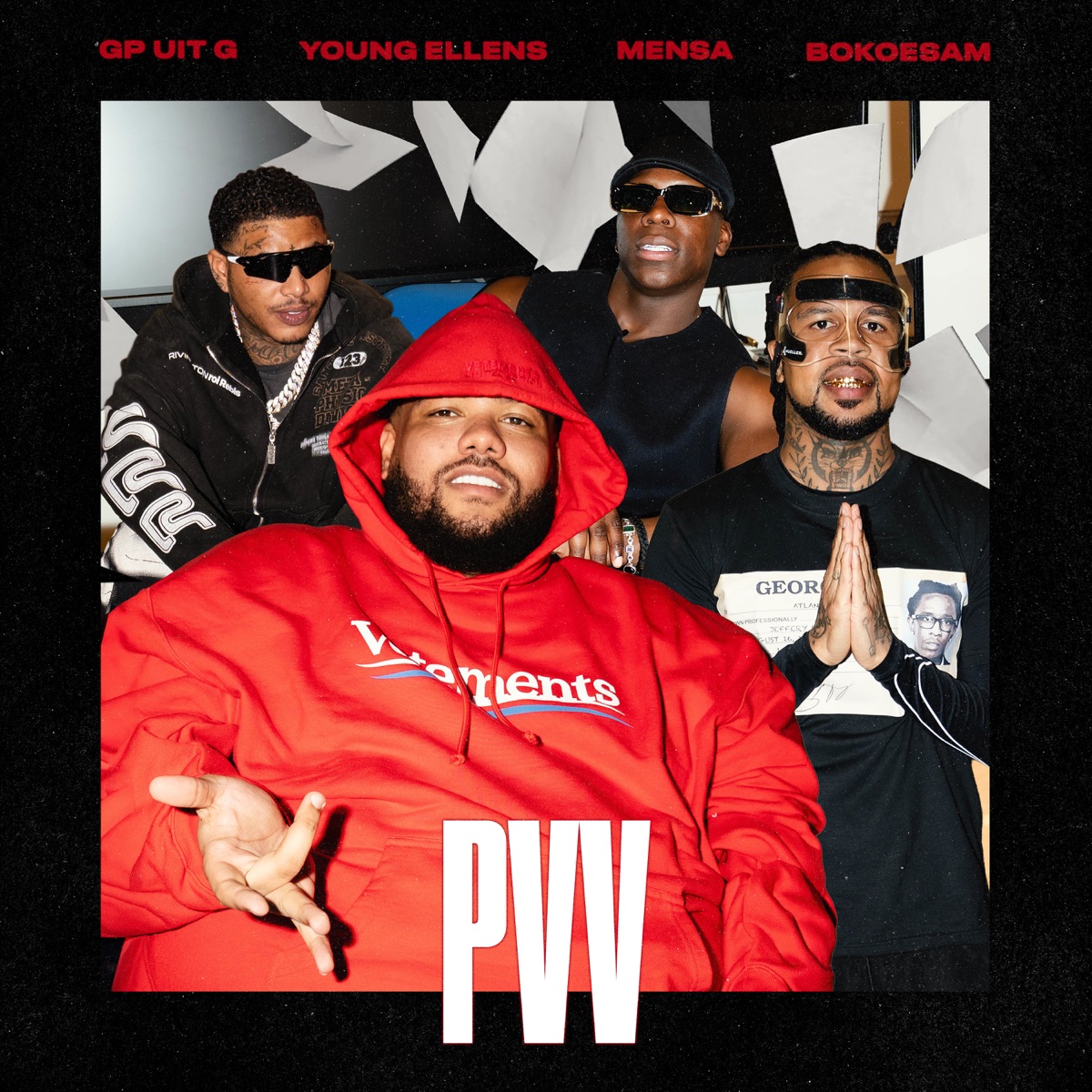 PVV (feat. Young Ellens, Mensa & Bokoesam) - Single by GP UIT G album cover