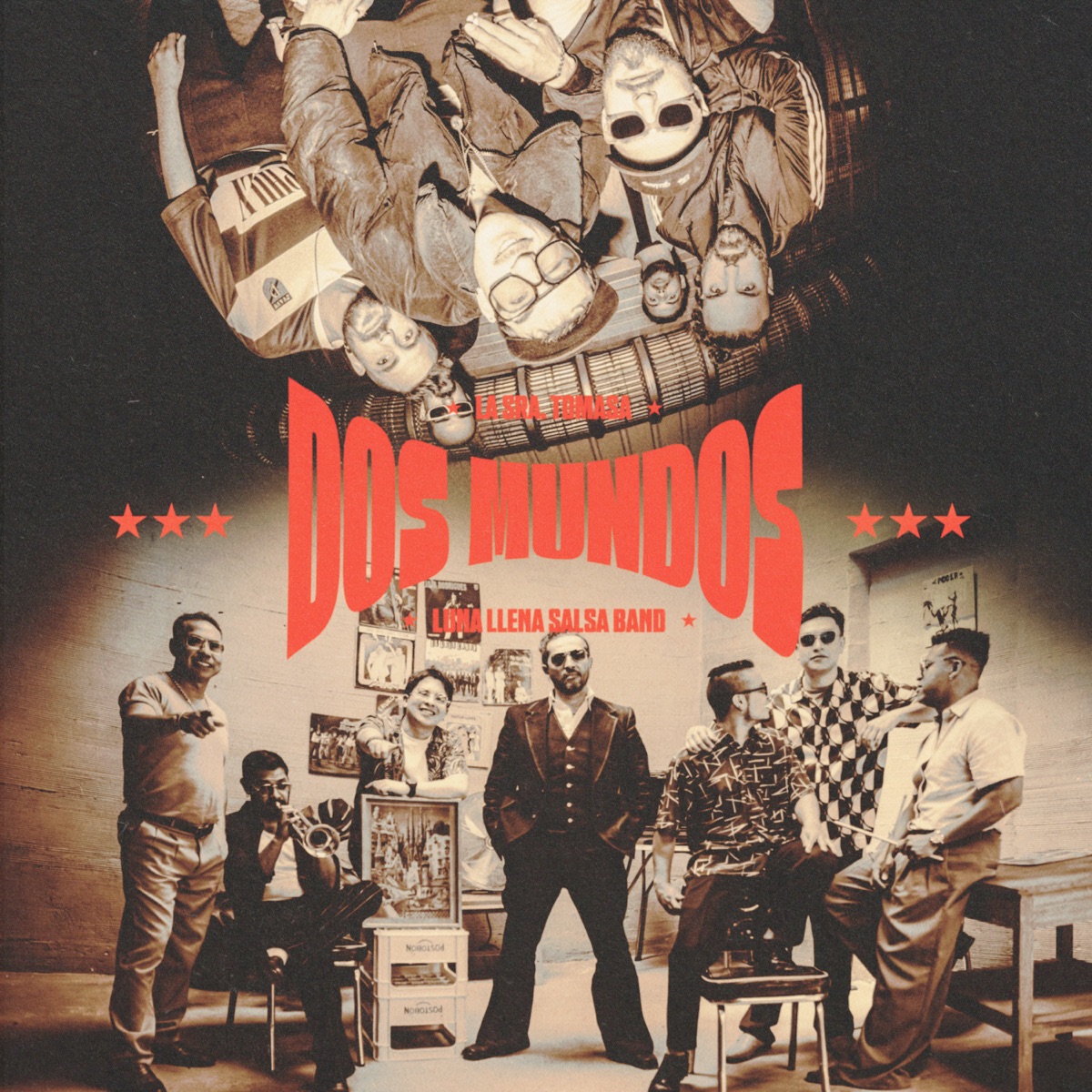 Dos Mundos (Versión Alternativa) - Single by Luna Llena Salsa Band, La Sra. Tomasa & Good Vice crew album cover