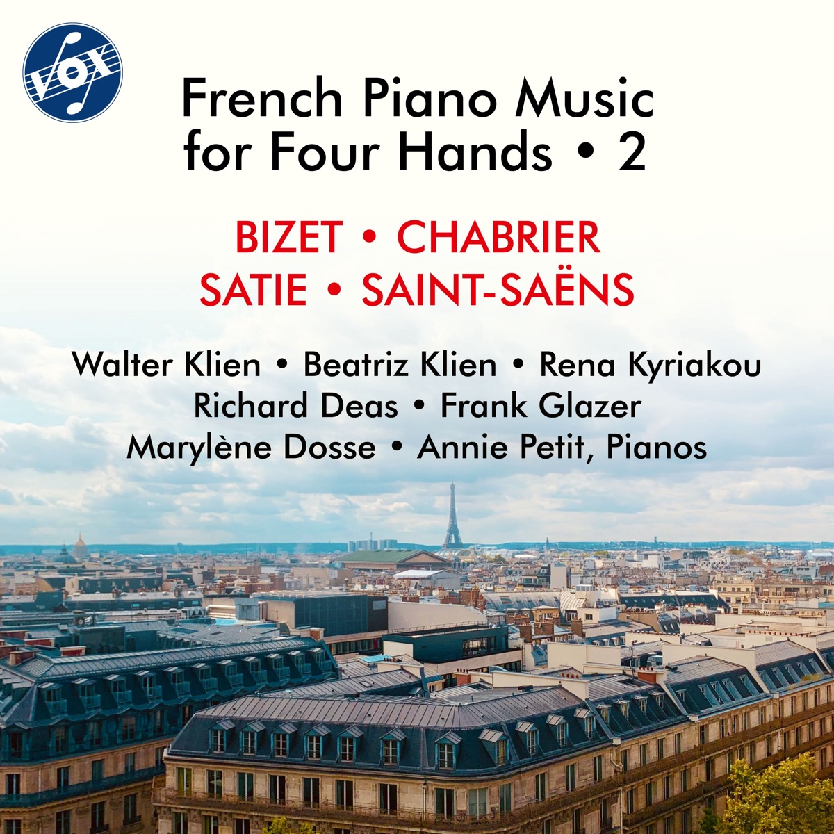 French Piano Music for 4 Hands, Vol. 2 by Walter Klien, Beatriz Klien, Frank Glazer & Richard Deas album cover