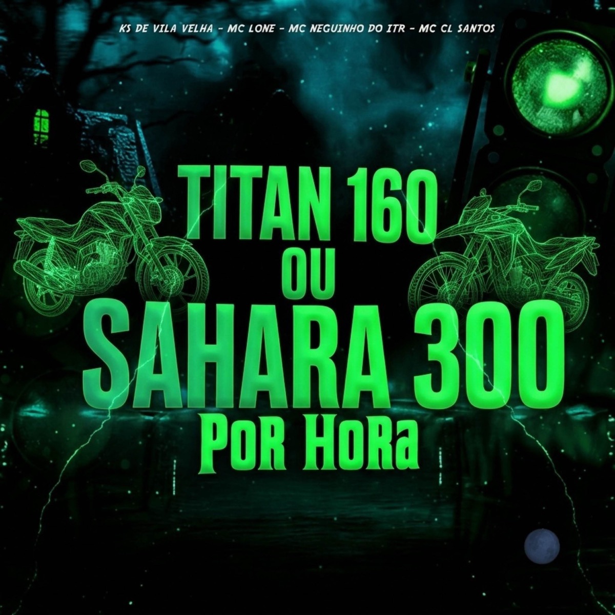 TITAN 160 OU SAHARA 300 POR HORA - Single by KS DE VILA VELHA, Mc CL Santos, Mc Neguinho do ITR & MC LONE album cover