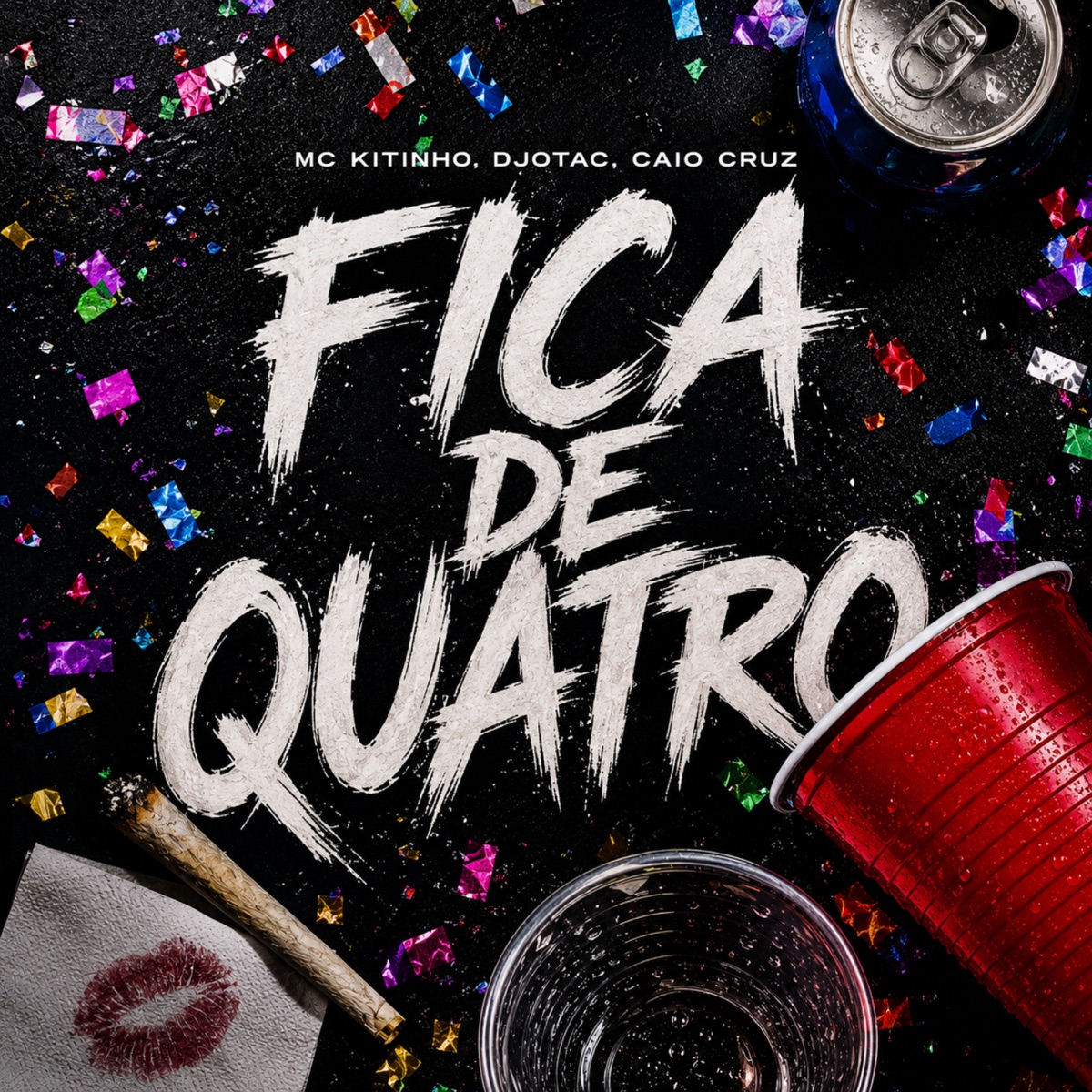Fica de Quatro - Single by Mc Kitinho & Caio Cruz album cover