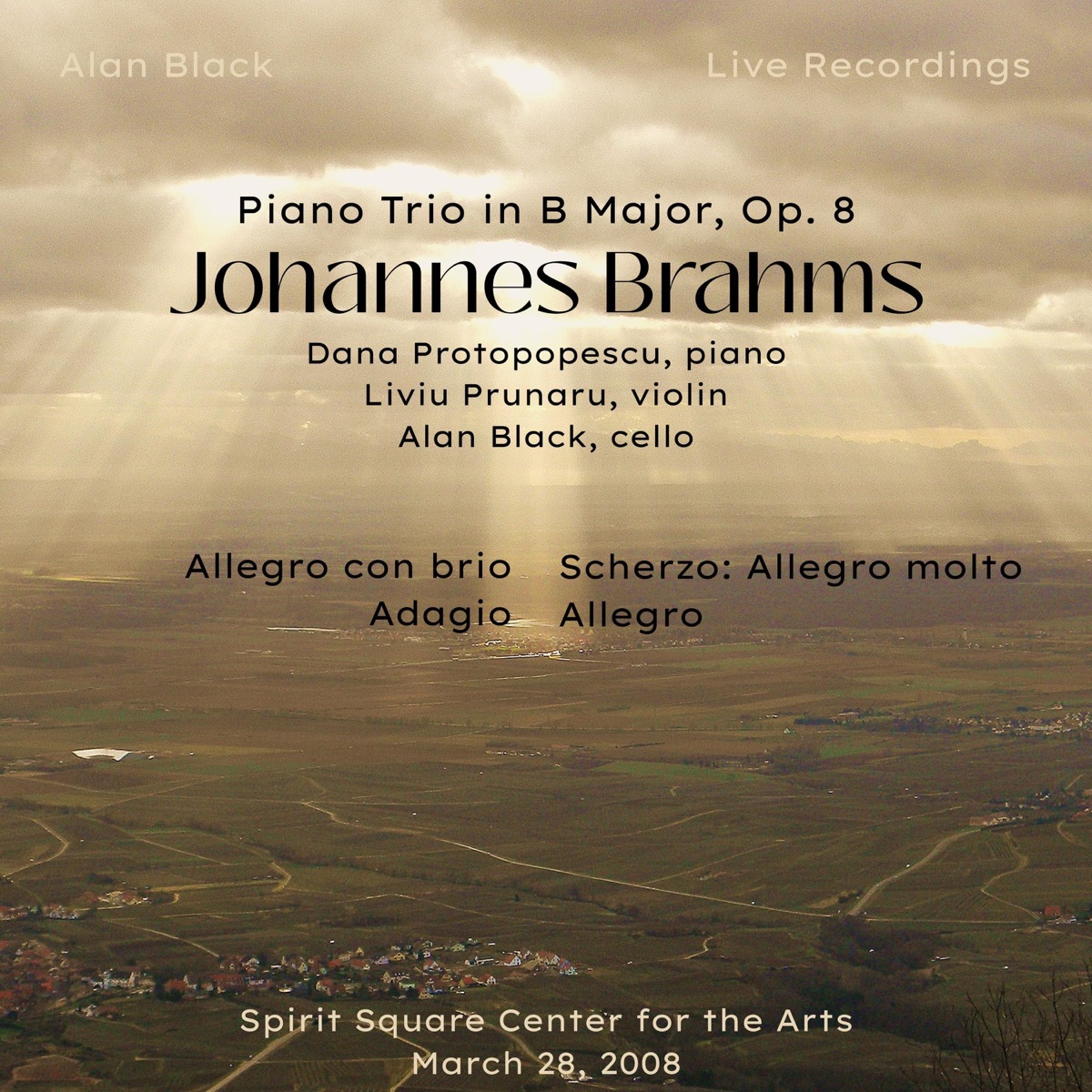 Brahms: Piano Trio in B Major, Op. 8 by Alan Black, Dana Protopopescu & Liviu Prunaru album cover