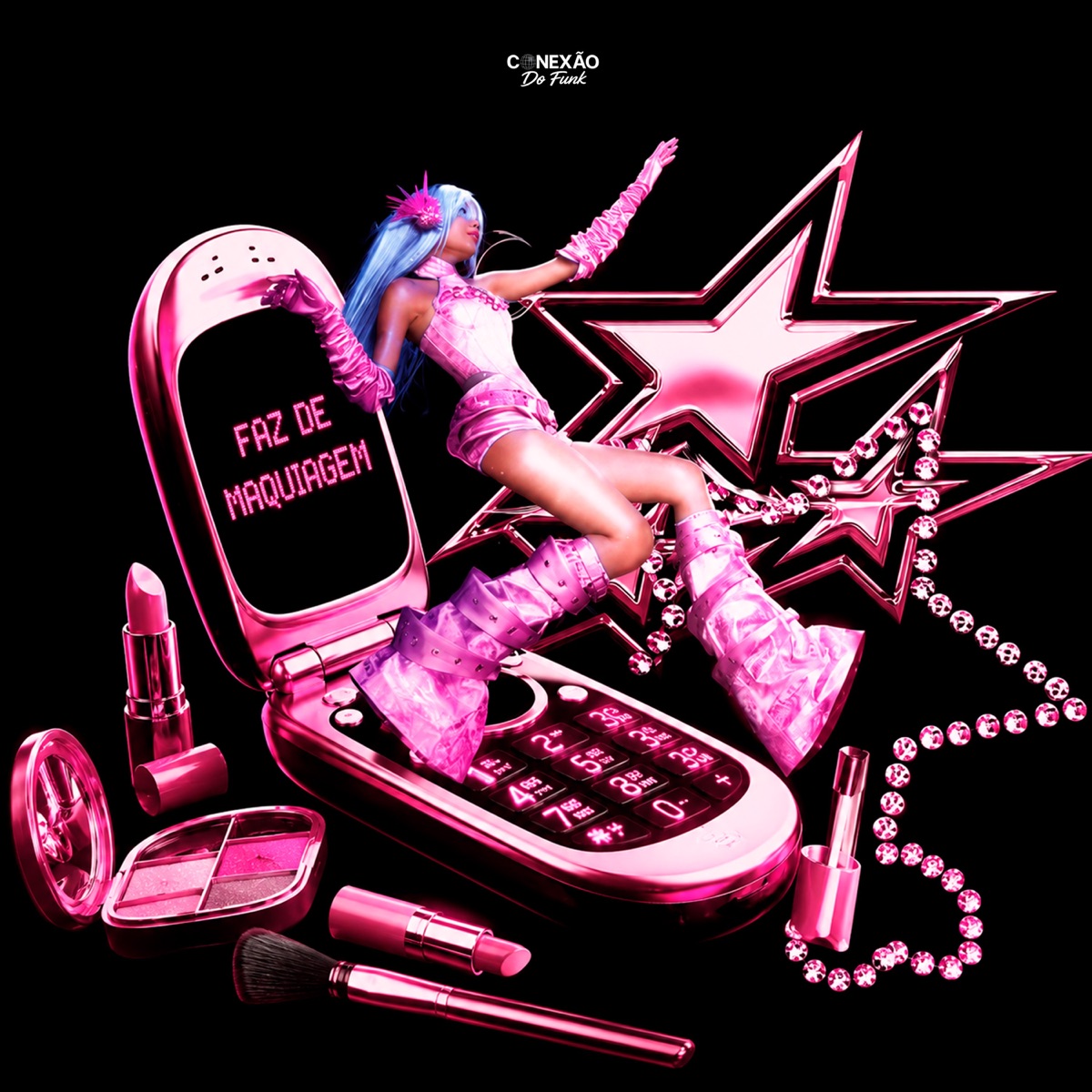 Faz de Maquiagem - Single by DJ BLACKOUT 011, Mc Gw, MC Nito & Conexão do Funk album cover