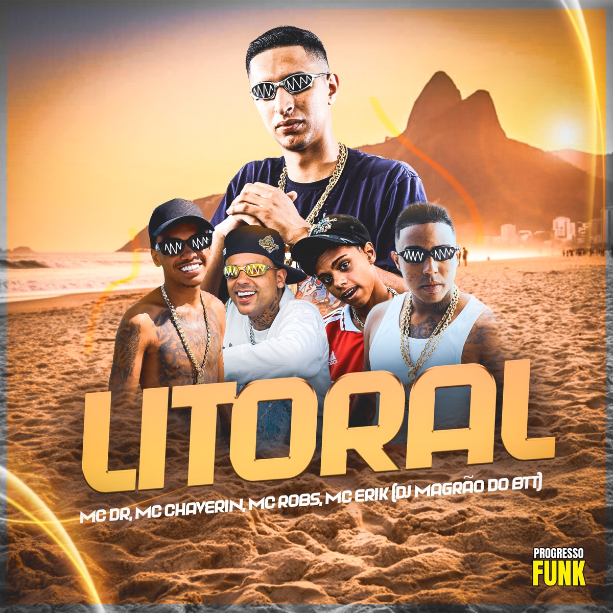 Litoral (feat. DJ Magrão do Btt) - Single by Mc Chaverin, Mc DR, MC Erik & Mc Robs album cover