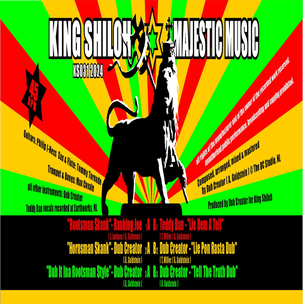 Rootsman Skank - Lie Pon Rasta - EP by Dub Creator, Ranking Joe & Teddy Dan album cover