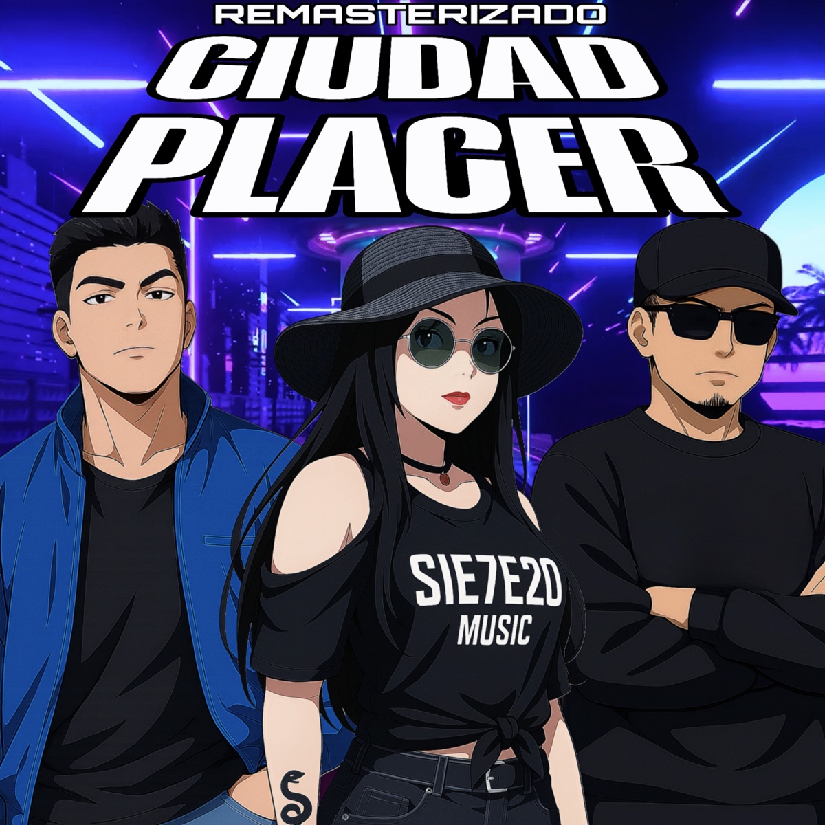 Ciudad Placer (2025 Versión remasterizada) - Single by 7OWER, Aury & Jaev Escobar album cover