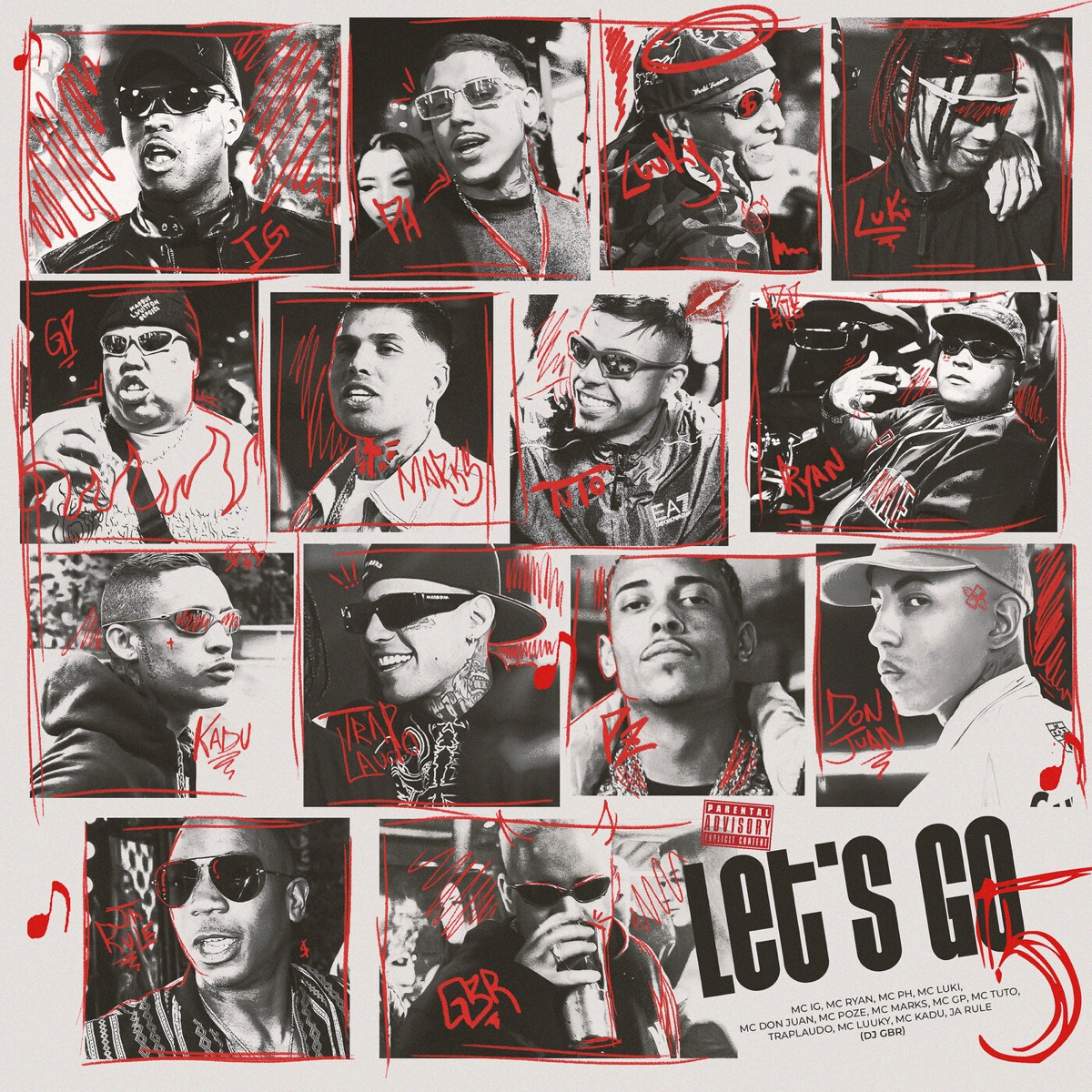 Let's Go 5 (feat. MC PH, Mc Don Juan, Mc Poze do Rodo, MC Marks, Mc GP, MC Tuto, Traplaudo, MC LUUKY, Mc Kadu & Ja Rule) - EP by Mc IG, MC Ryan SP & MC Luki album cover