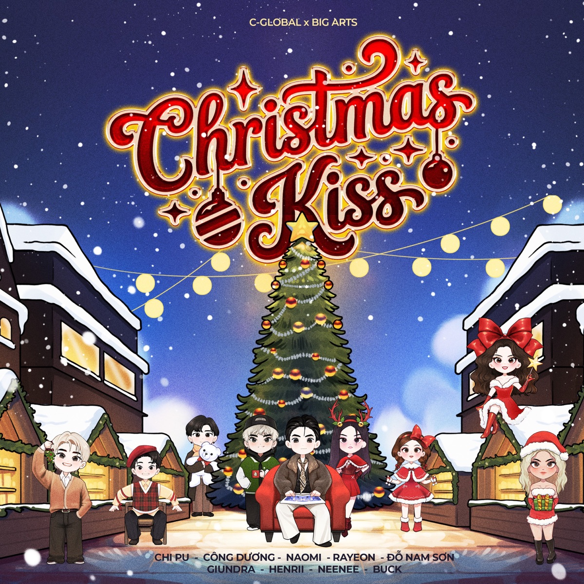 Christmas Kiss (feat. Đỗ Nam Sơn, GiunDra, Henrii, NEENEE & Buck) - Single by Chi Pu, Công Dương, NAOMI & RAYEON album cover