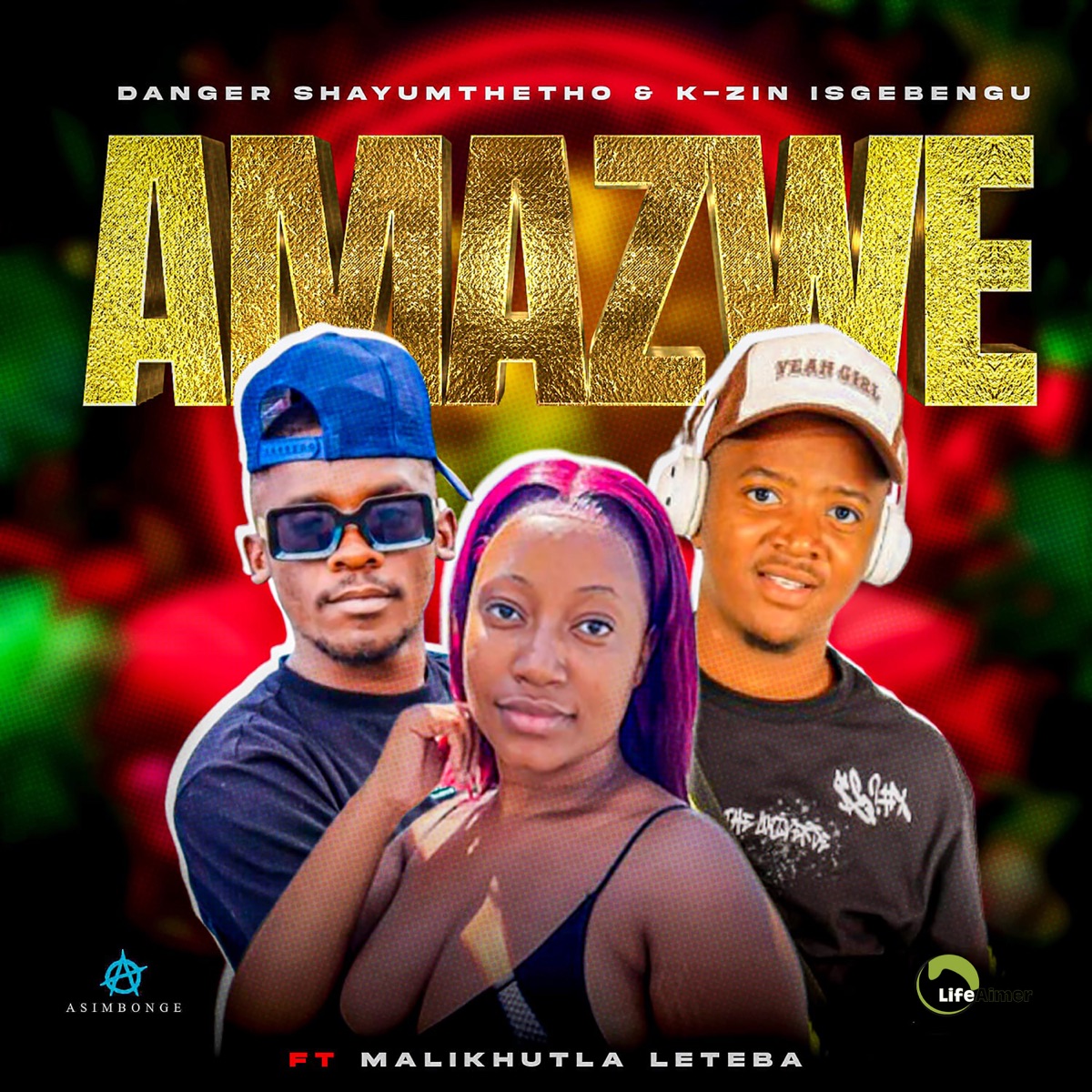 Amazwe (feat. Malikutla Leteba) - Single by Danger Shayumthetho & K-zin Isgebengu album cover
