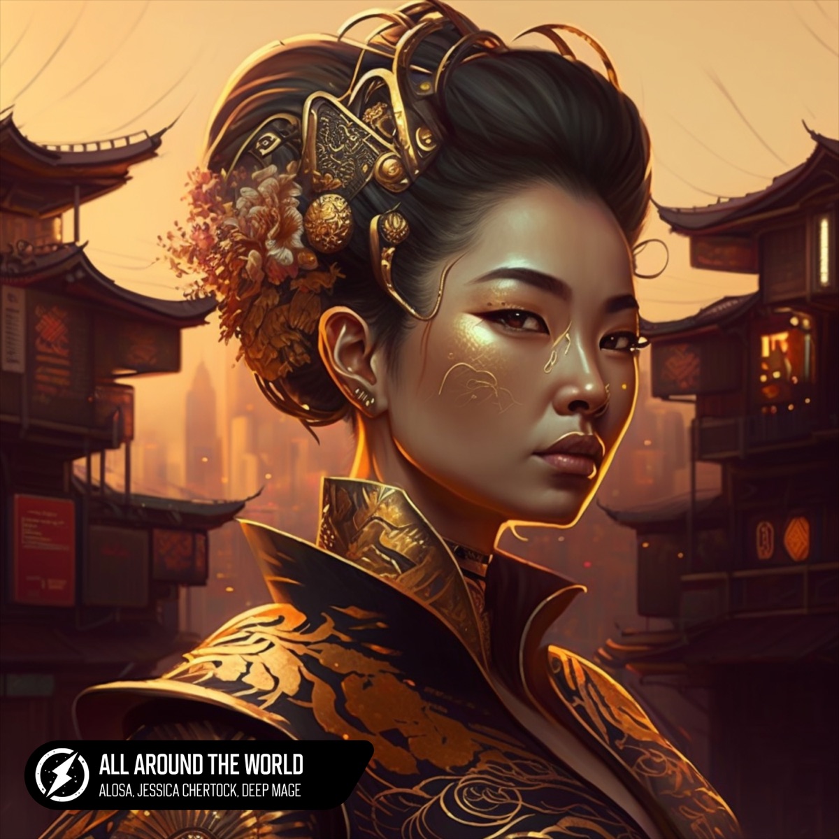 All Around the World - Single by Alosa & Jessica Chertock album cover