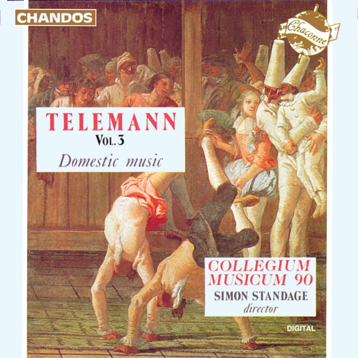 Telemann: Domestic Music, Vol. 3 by Collegium Musicum 90, Simon Standage & Martin Klietmann album cover