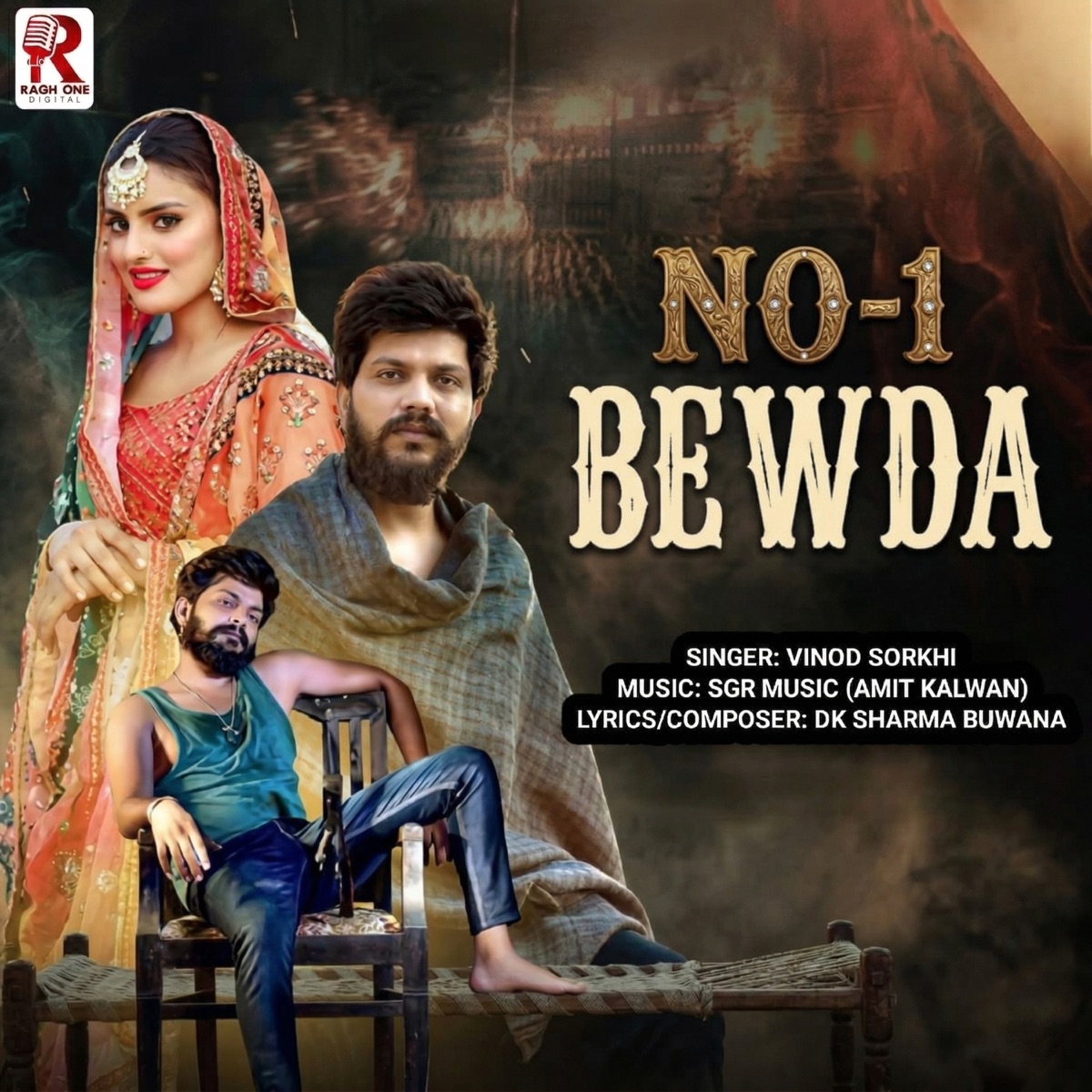 No.1 Bewda (Remix) - Single by Vinod Sorkhi album cover