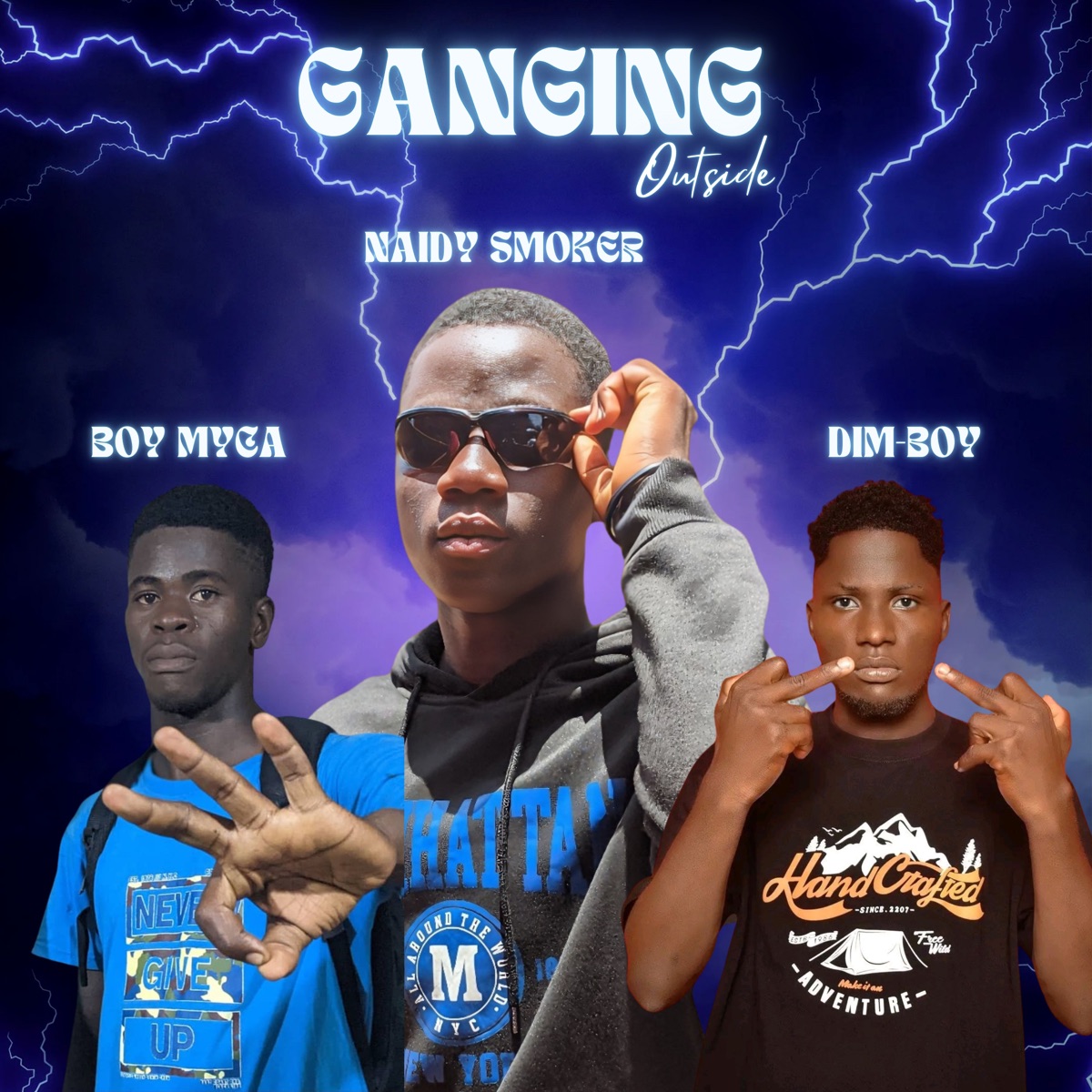 Ganging outside (feat. Dim Boy & Boy myca) - Single by Naidy Smoker album cover