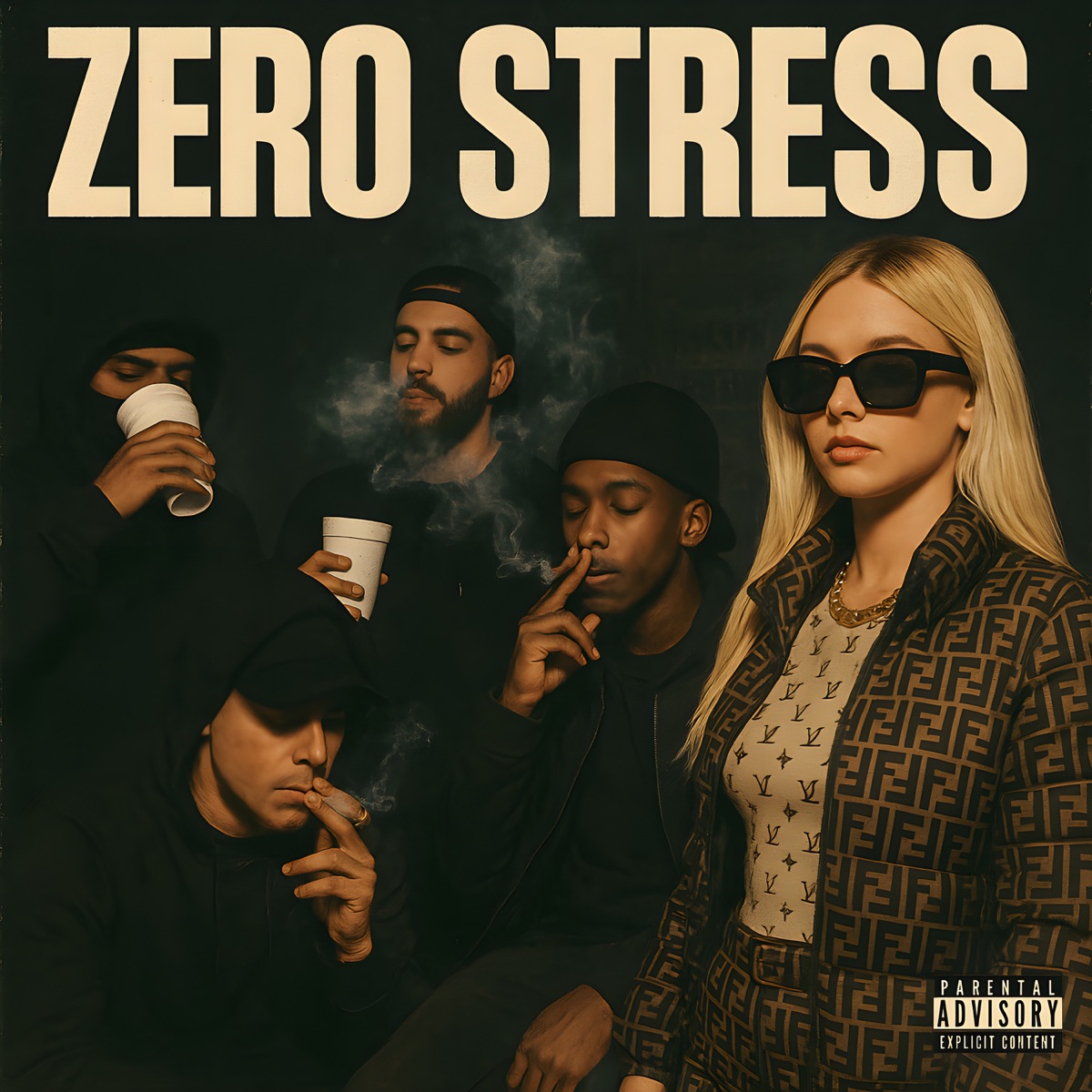 Zero Stress (feat. wikcolombiano, Belgah Kriminal, OgMansha, Tio Play 23 & Yalerkina) - Single by El Vjot4 album cover