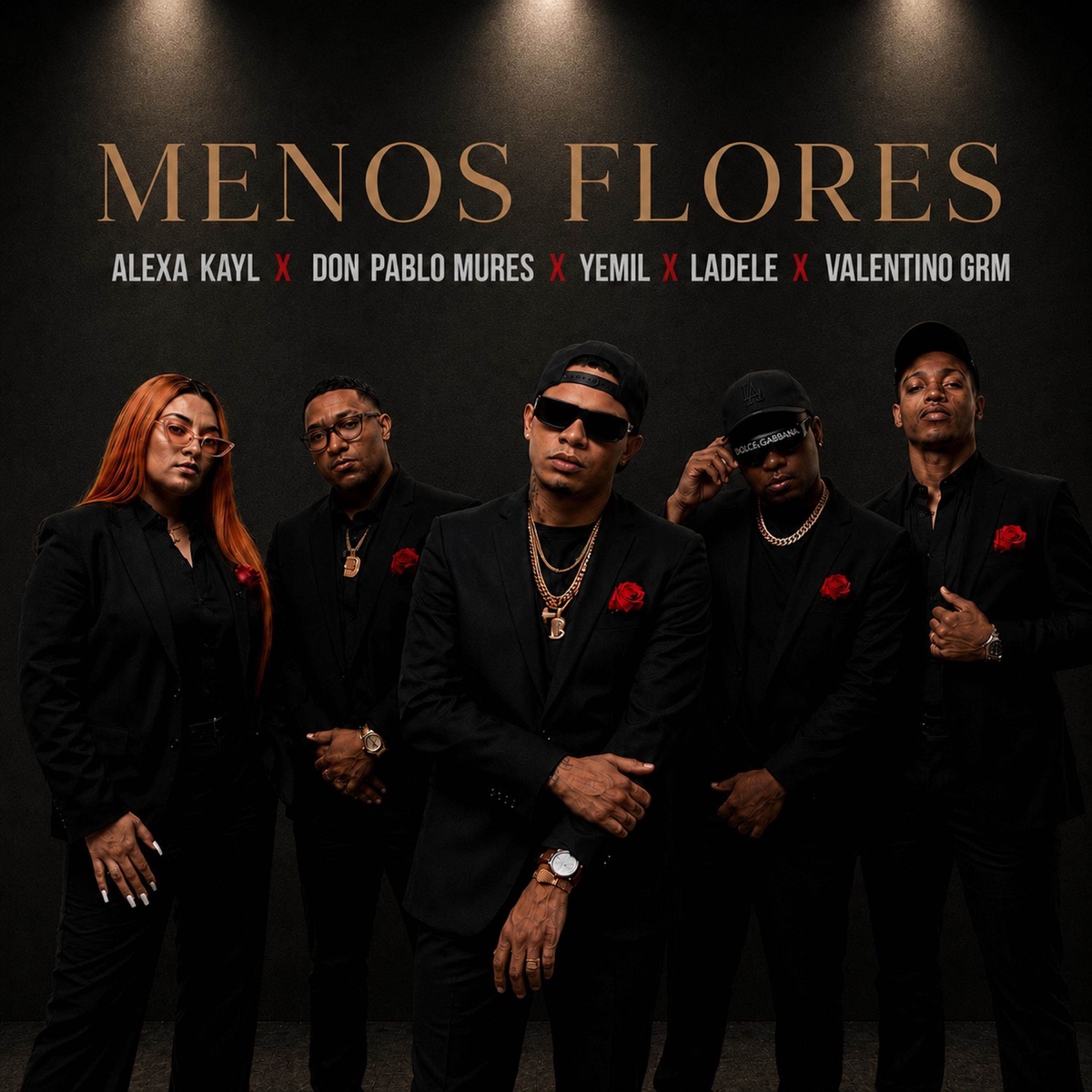 Menos Flores (feat. Ladele OTM) - Single by Alexa Kayl, Yemil, Don Pablo Mures & Valentino GRM album cover