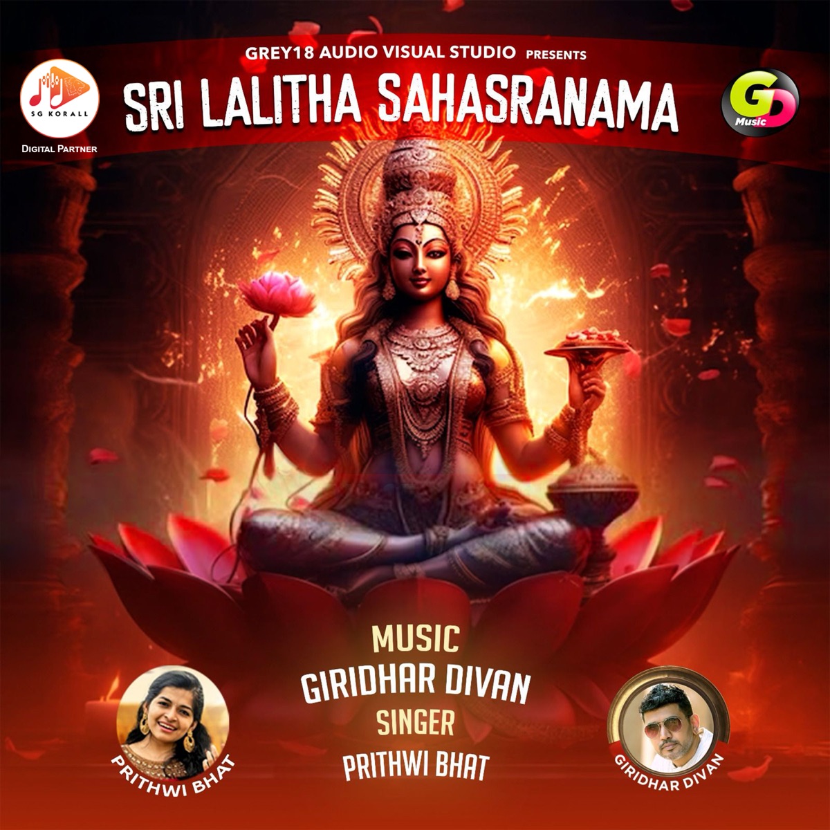 Sri Lalitha Sahasranama by Giridhar Divan & Prithwi Bhat album cover