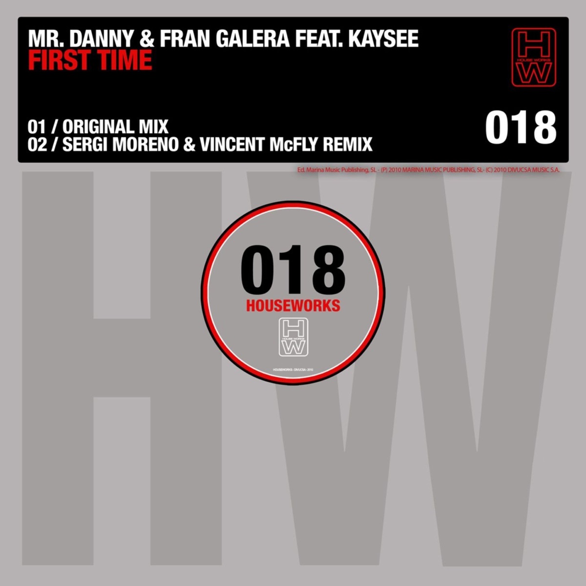 First Time (Sergi Moreno, Vincent McFly) - Single by Mr. Danny & Fran Galera album cover