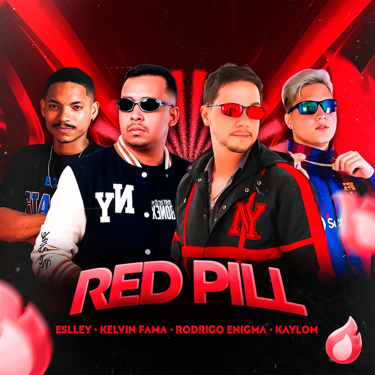 Red Pill - Single by rodrigo enigma, Kaylom & Kelvin Fama album cover