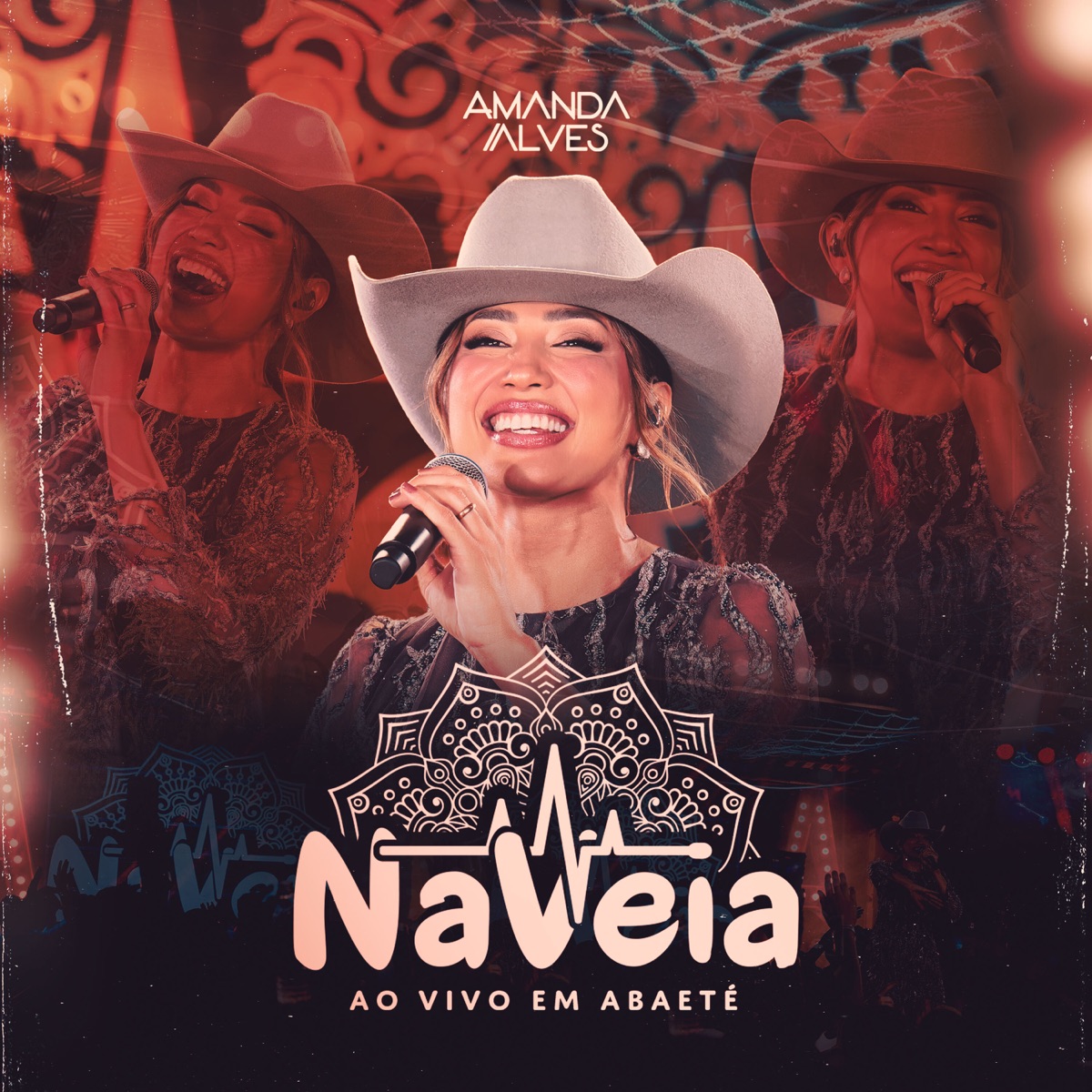 Na Veia (Ao Vivo em Abaeté) by Amanda Alves album cover