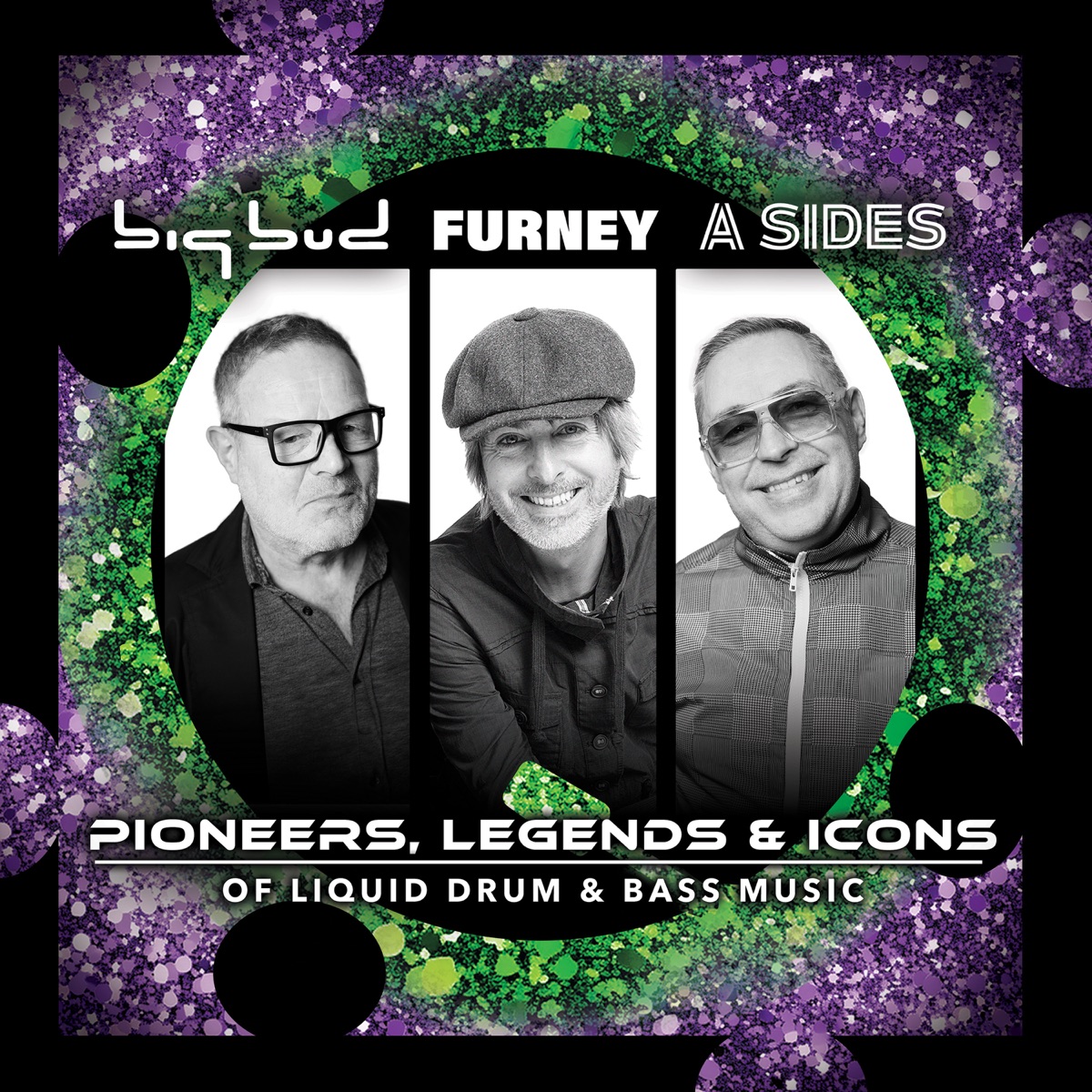 Pioneers, Legends & Icons of Liquid Drum & Bass Music by Big Bud, Furney & A Sides album cover