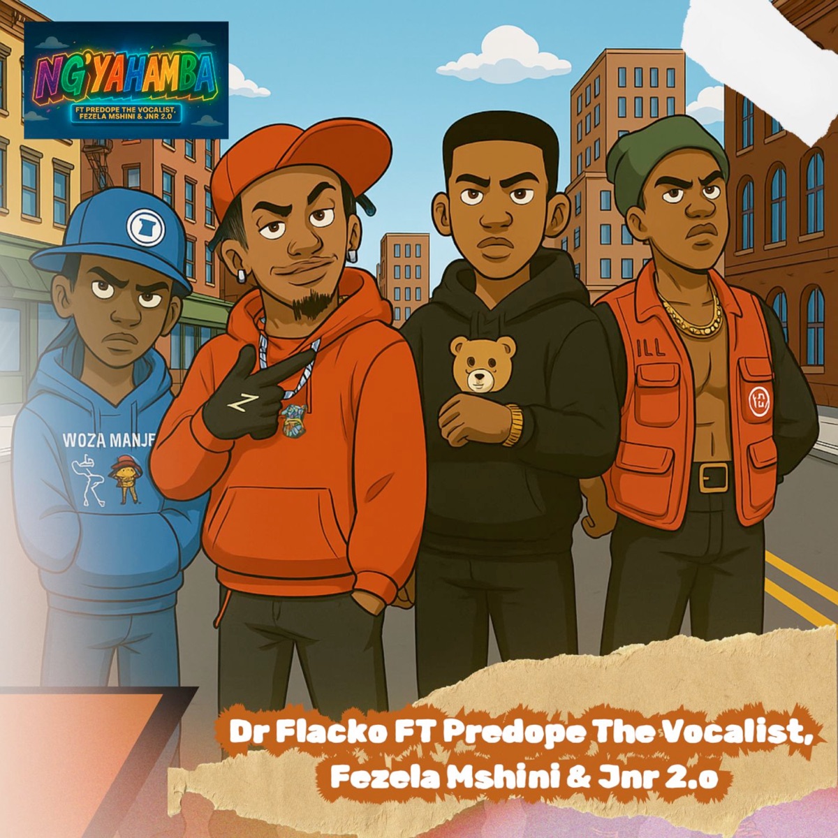 Ngyahamba (feat. Predope the vocalist, Fezela Mshini & Jnr2.o) - Single by Dr Flacko album cover