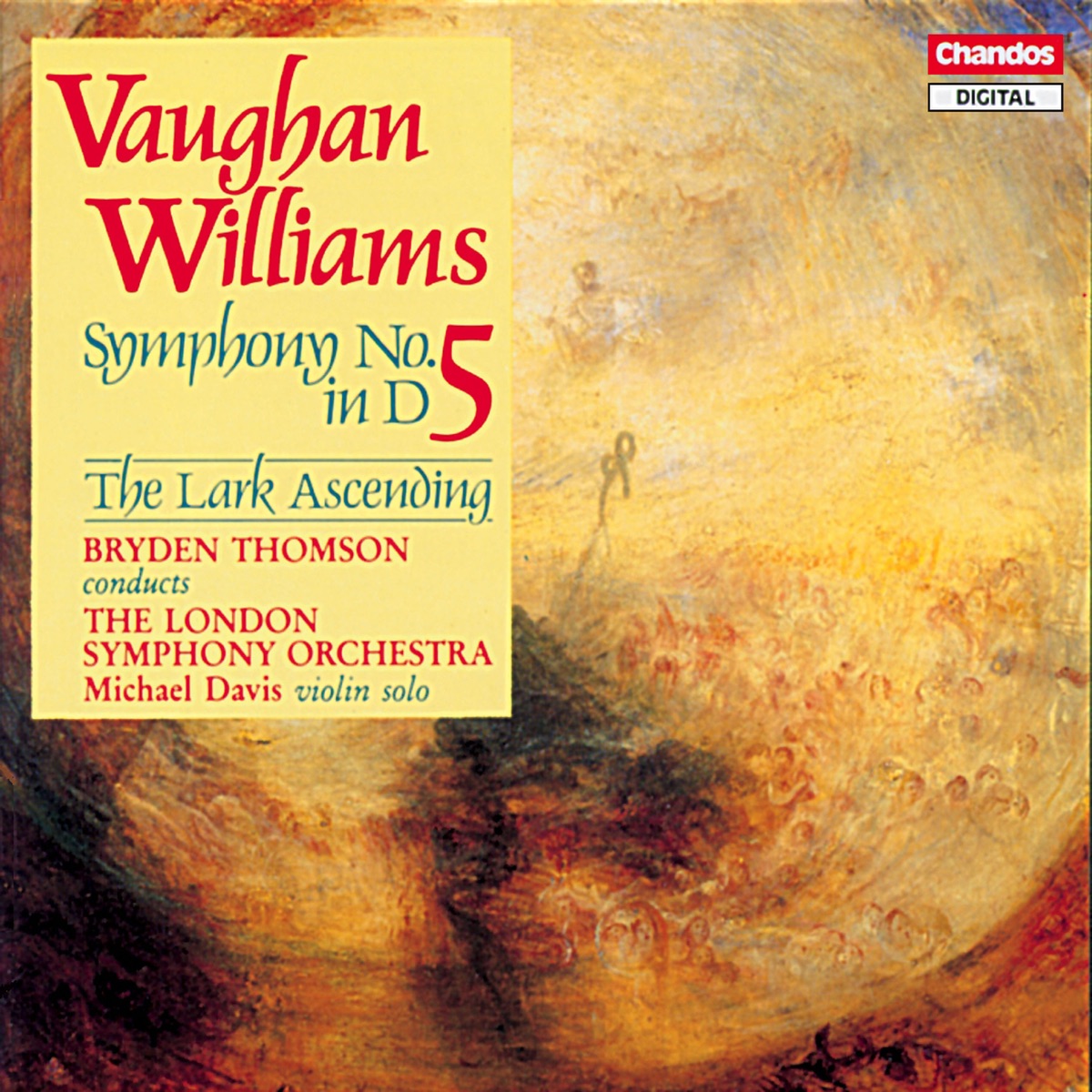 Vaughan Williams: Symphony No. 5 & The Lark Ascending by Bryden Thomson, London Symphony Orchestra & Michael Davis album cover
