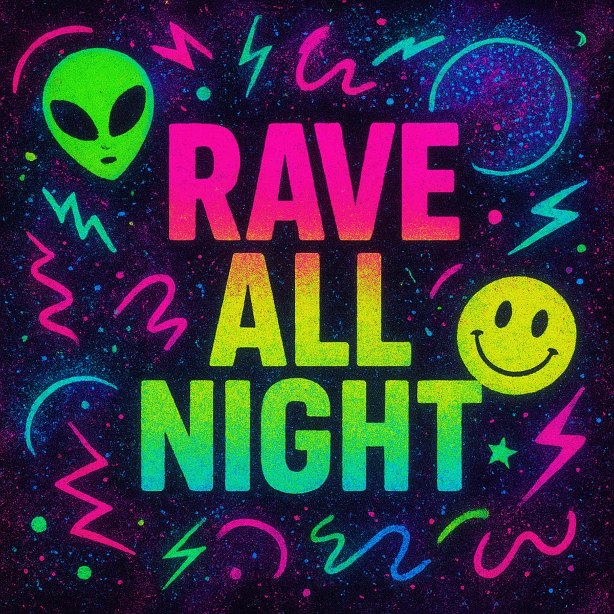 RAVE ALL NIGHT - Single by sxddxn album cover