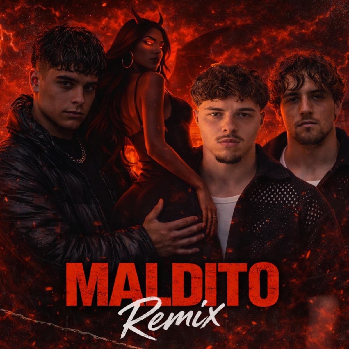 MALDITO REMIX (feat. Aliva, Dellacrvzz & Adrix) - Single by MRF PRODUCER album cover