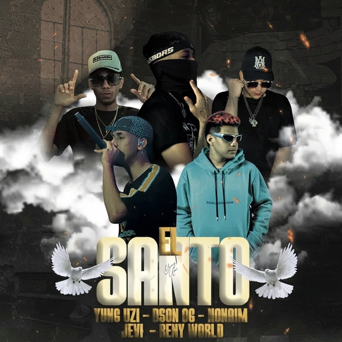 El Santo (feat. jevi & Dson OG) - Single by Reny World, Yung Uzi & Nonaim album cover