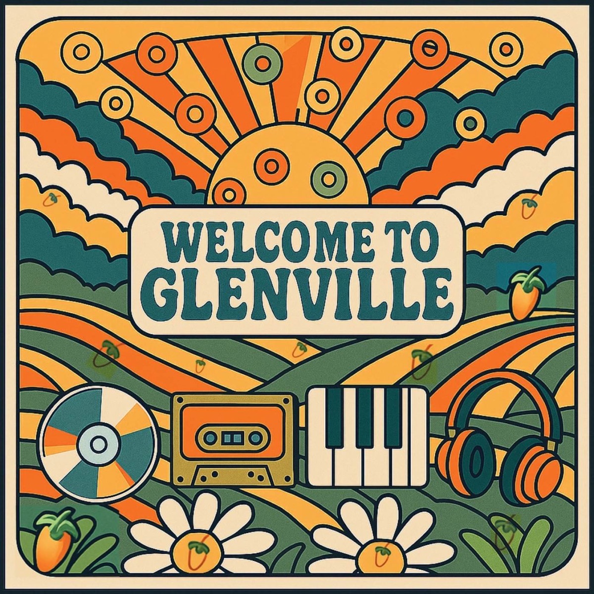 WELCOME TO GLENVILLE (feat. Badas.Rey, Shia-lun Choo, Joey Manson & Taura Montana) by Glen Crow album cover