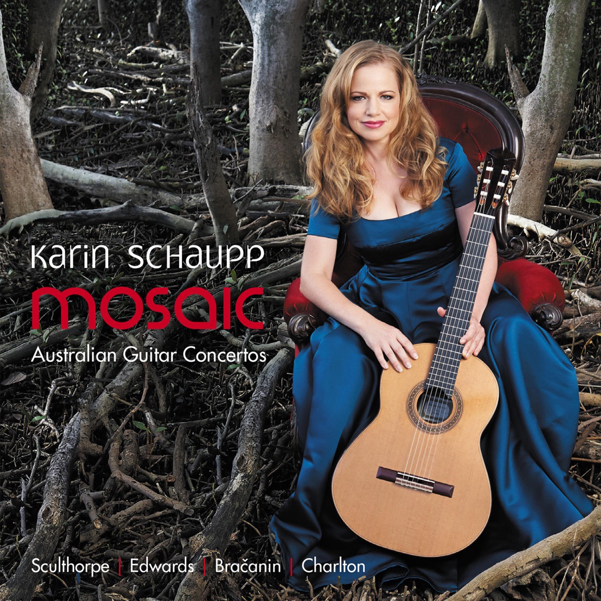 Mosaic: Australian Guitar Concertos by Karin Schaupp, Tasmanian Symphony Orchestra, The Queensland Symphony Orchestra, Benjamin Northey, Ronald Spigelman & Richard Mills album cover
