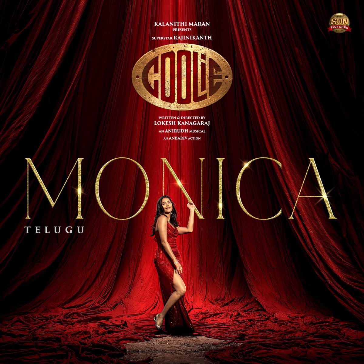 Monica (From "Coolie") (Telugu) - Single by Sublahshini, Anirudh Ravichander & Krishna Kanth album cover