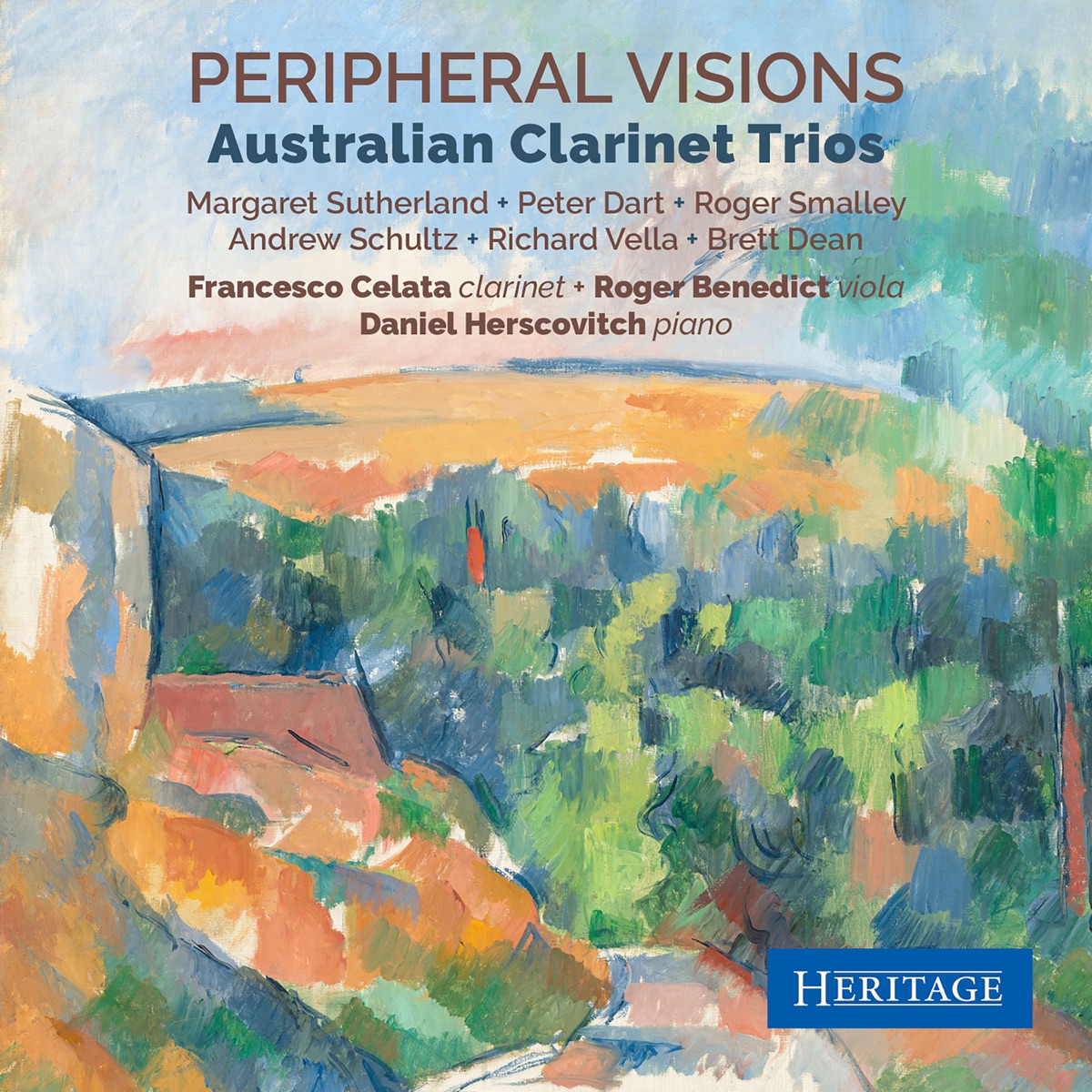Peripheral Visions: Australian Clarinet Trios by Daniel Herscovitch, Francesco Celata & Roger Benedict album cover