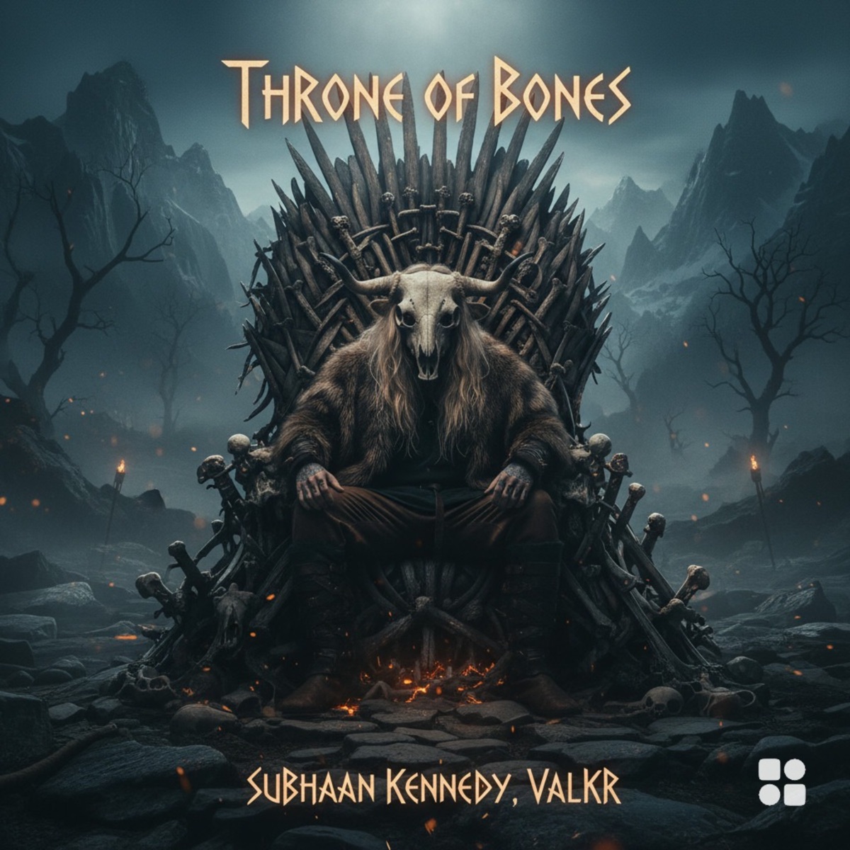 Throne of Bones - Single by Subhaan Kennedy & VALKR album cover