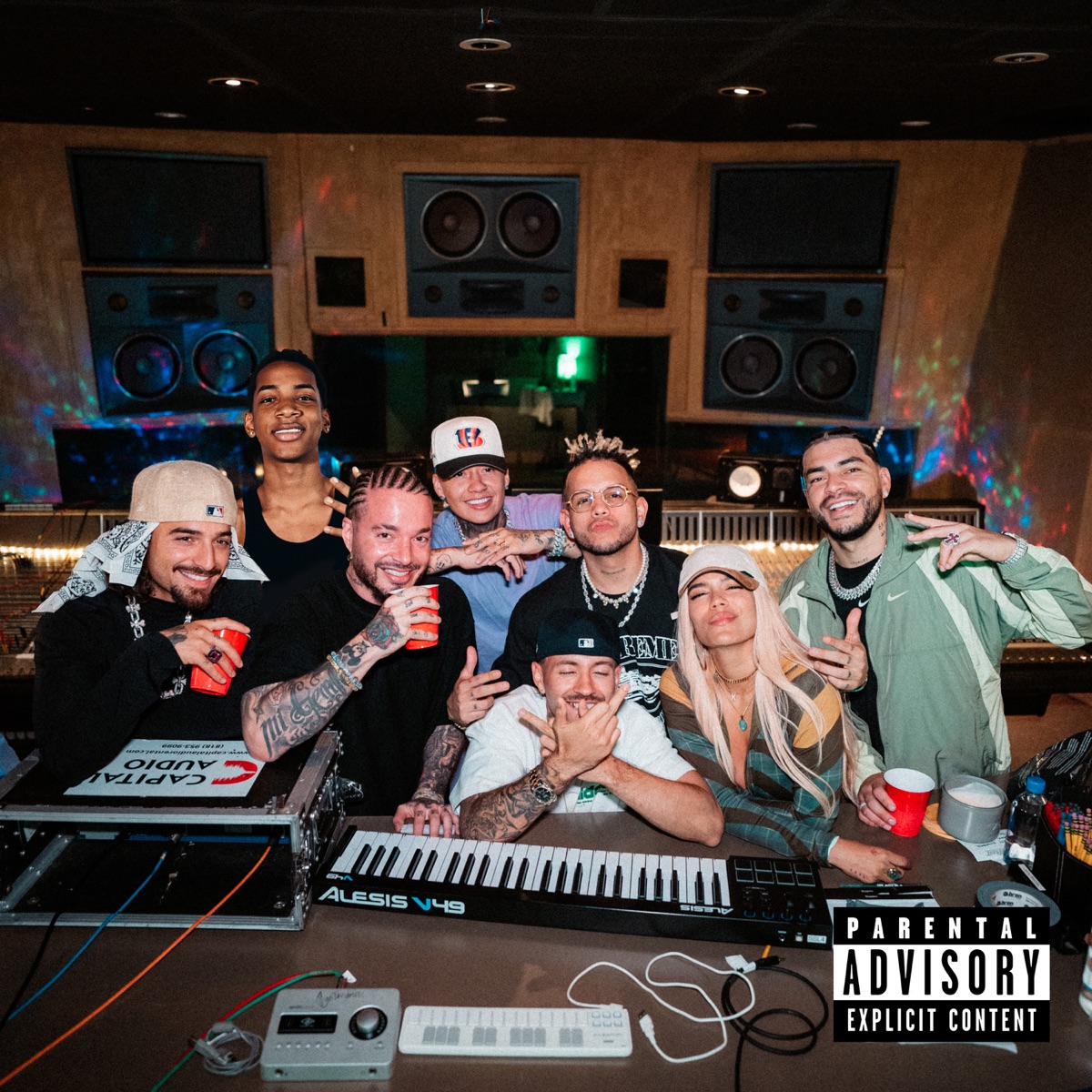 +57 (feat. Ovy On the Drums, J Balvin, Maluma, Ryan Castro & Blessd) - Single by KAROL G, Feid & DFZM album cover