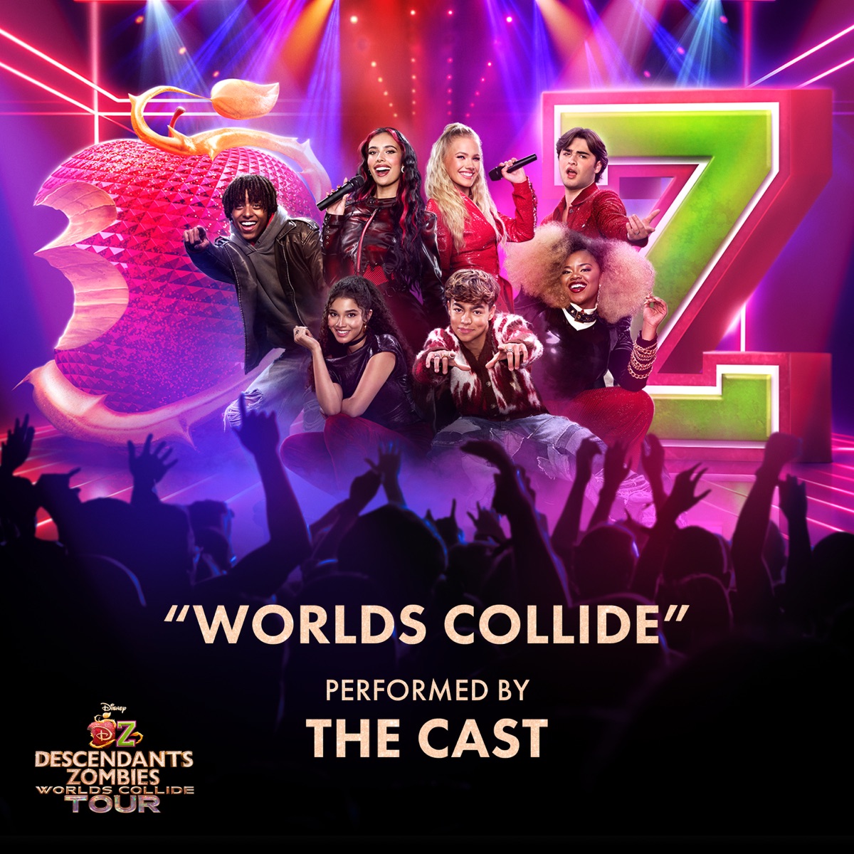 Worlds Collide (From "Disney Descendants/ZOMBIES: Worlds Collide Tour") - Single by Kylie Cantrall, Freya Skye, Malia Baker, Malachi Barton, Joshua Colley, Mekonnen Knife & Dara Reneé album cover