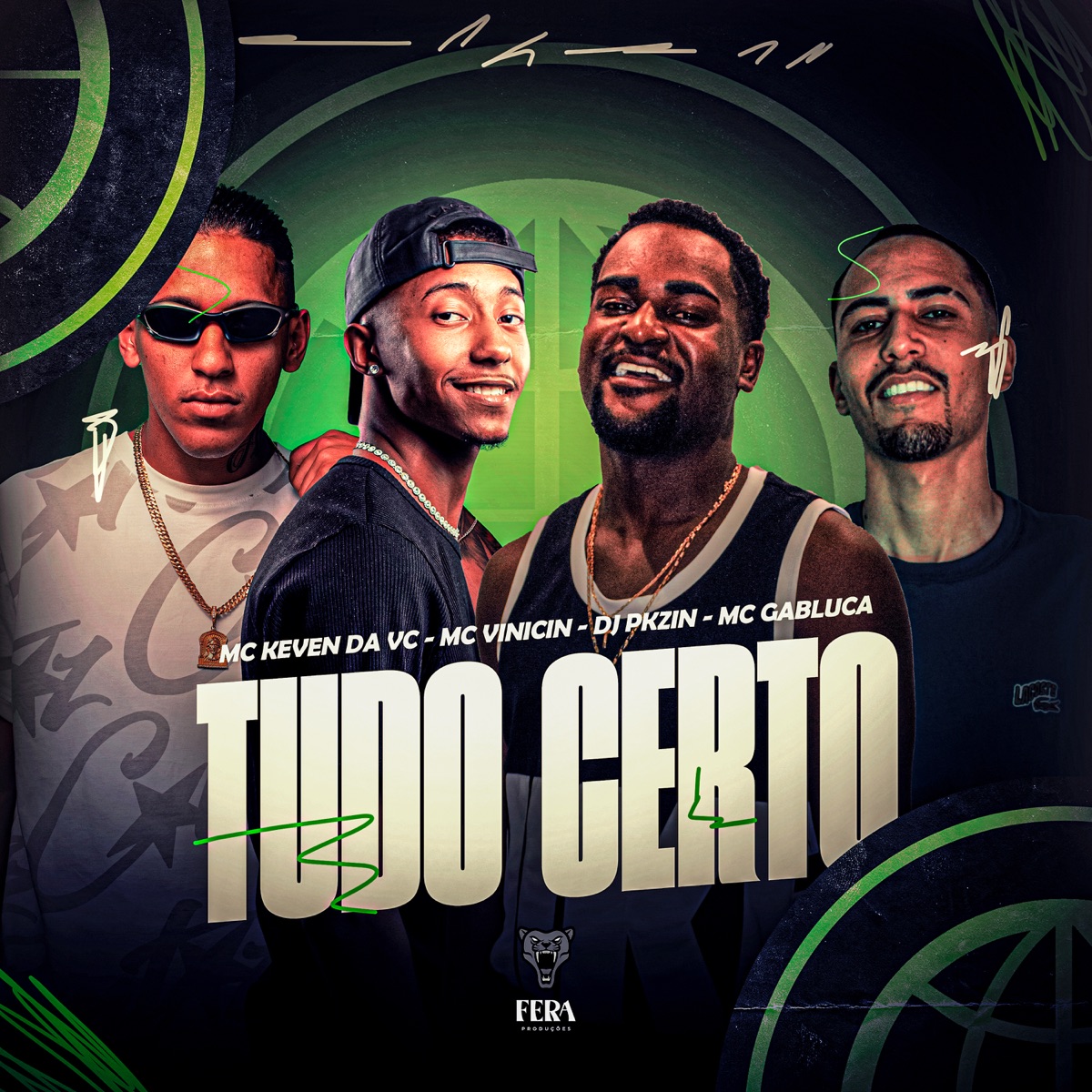 Tudo Certo (feat. Mc Gabluca) - Single by MC Keven da VC, MC Vinicin & Dj Pkzin album cover
