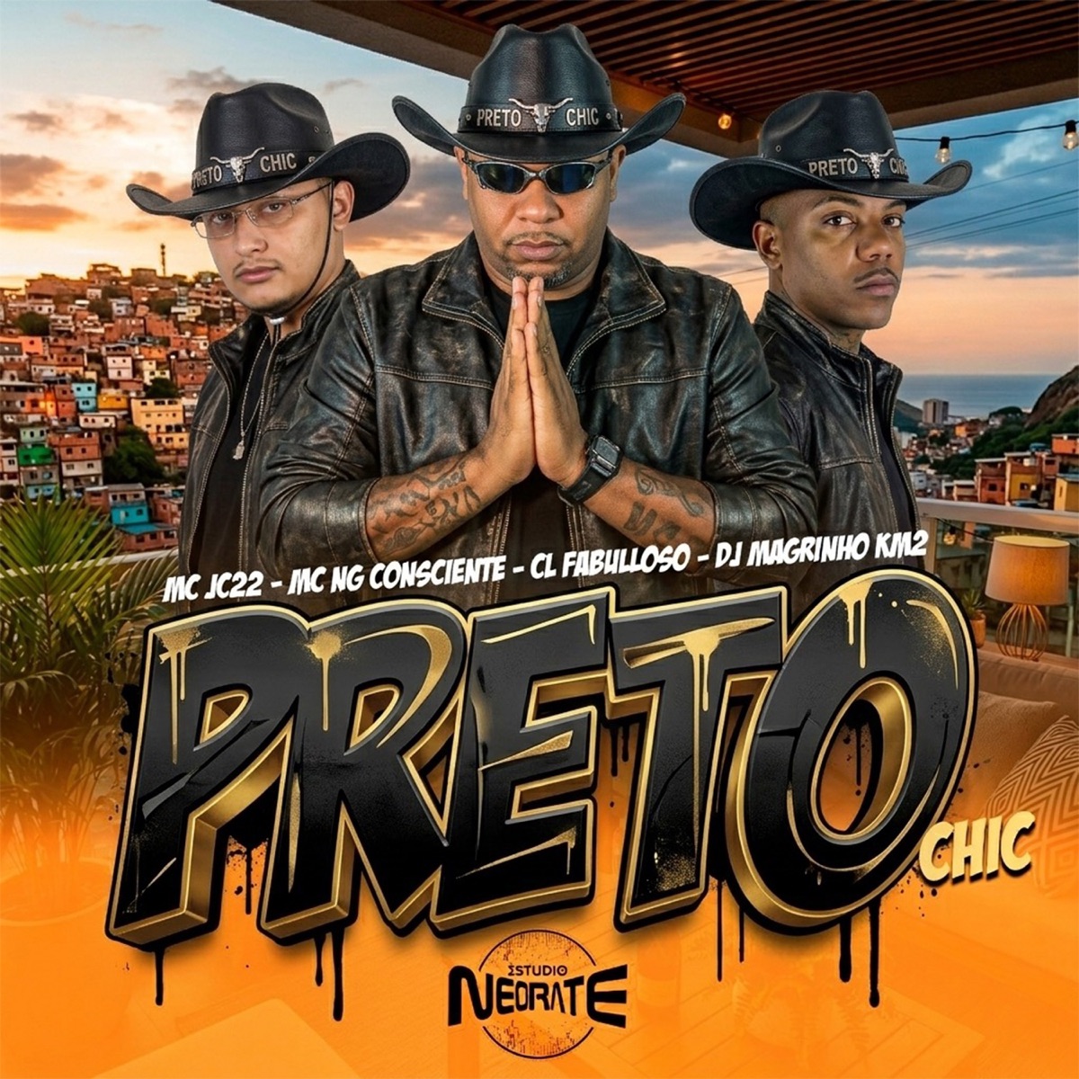 PRETO CHIC - Single by Mc NG Consciente, MC JC22, CL Fabulloso & Dj Magrinho km2 album cover