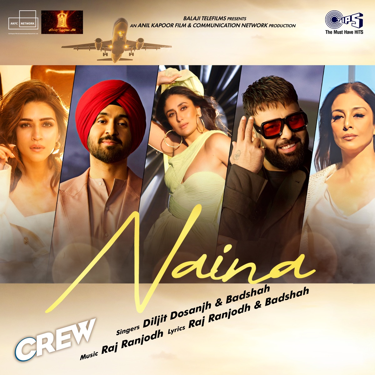 Naina (From "Crew") - Single by Badshah, Diljit Dosanjh & Raj Ranjodh album cover