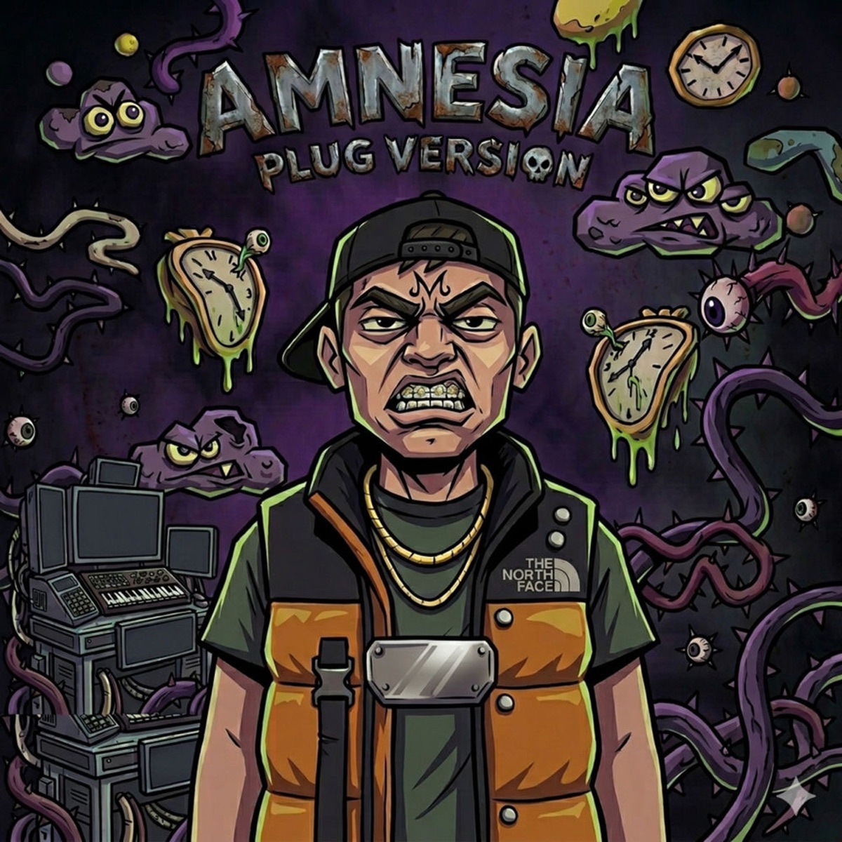 Amnesia (Plug Version) - Single by akpkyy & Kid Lucilfer album cover