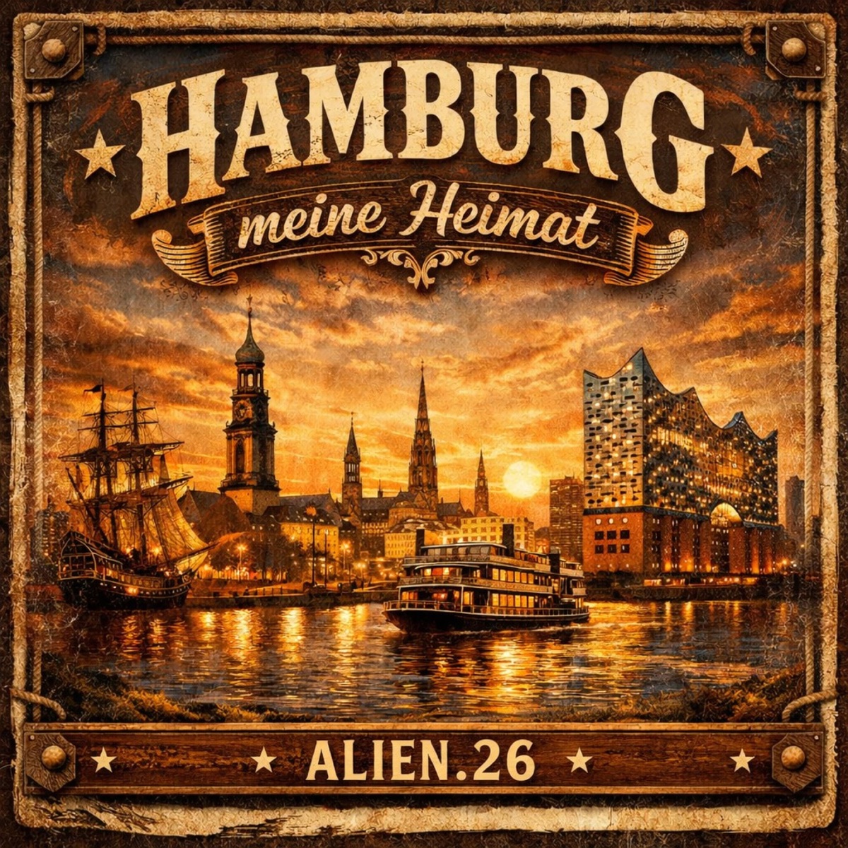 HAMBURG, MEINE HEIMAT - Single by Alien.26 album cover