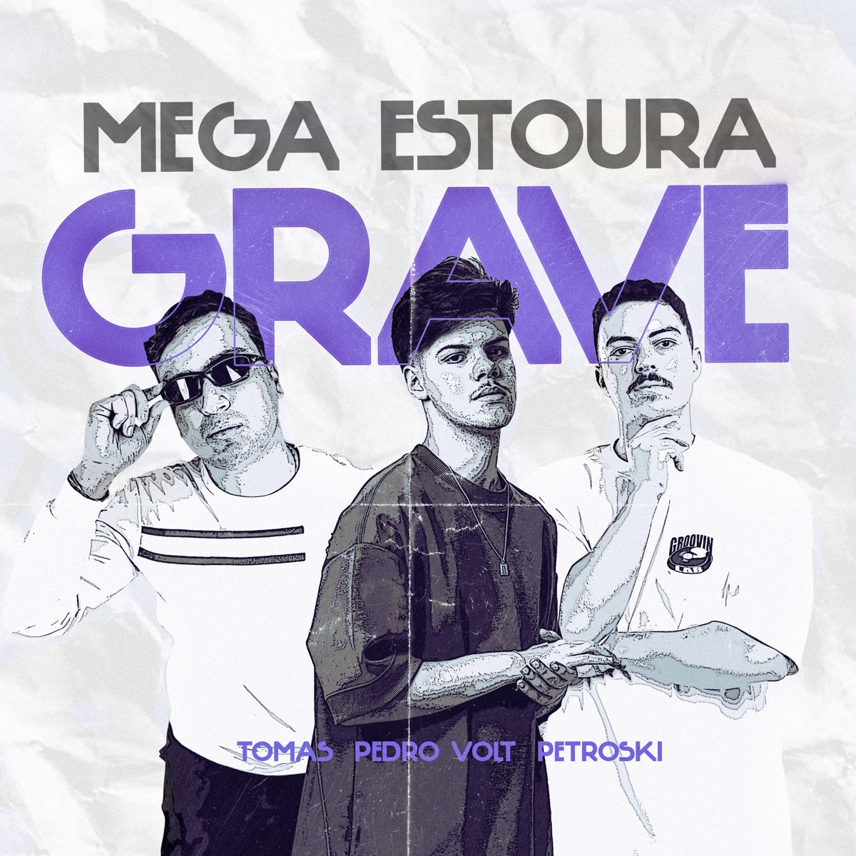Mega Estoura Grave (feat. MC Levin & MC GW) - Single by Pedro Volt, TOMAS & DJ Petroski album cover