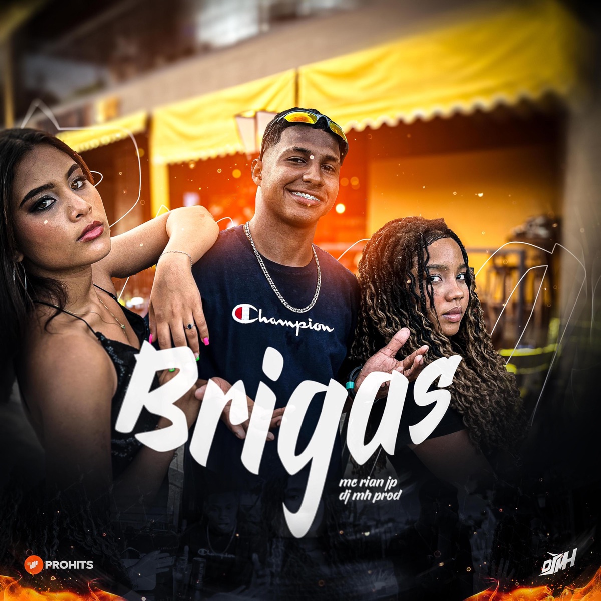 Brigas (feat. Mc Rian JP) - Single by DJ MH PROD album cover