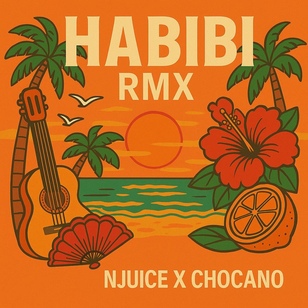 Habibi (Remix) - Single by NJuice & Chocano album cover