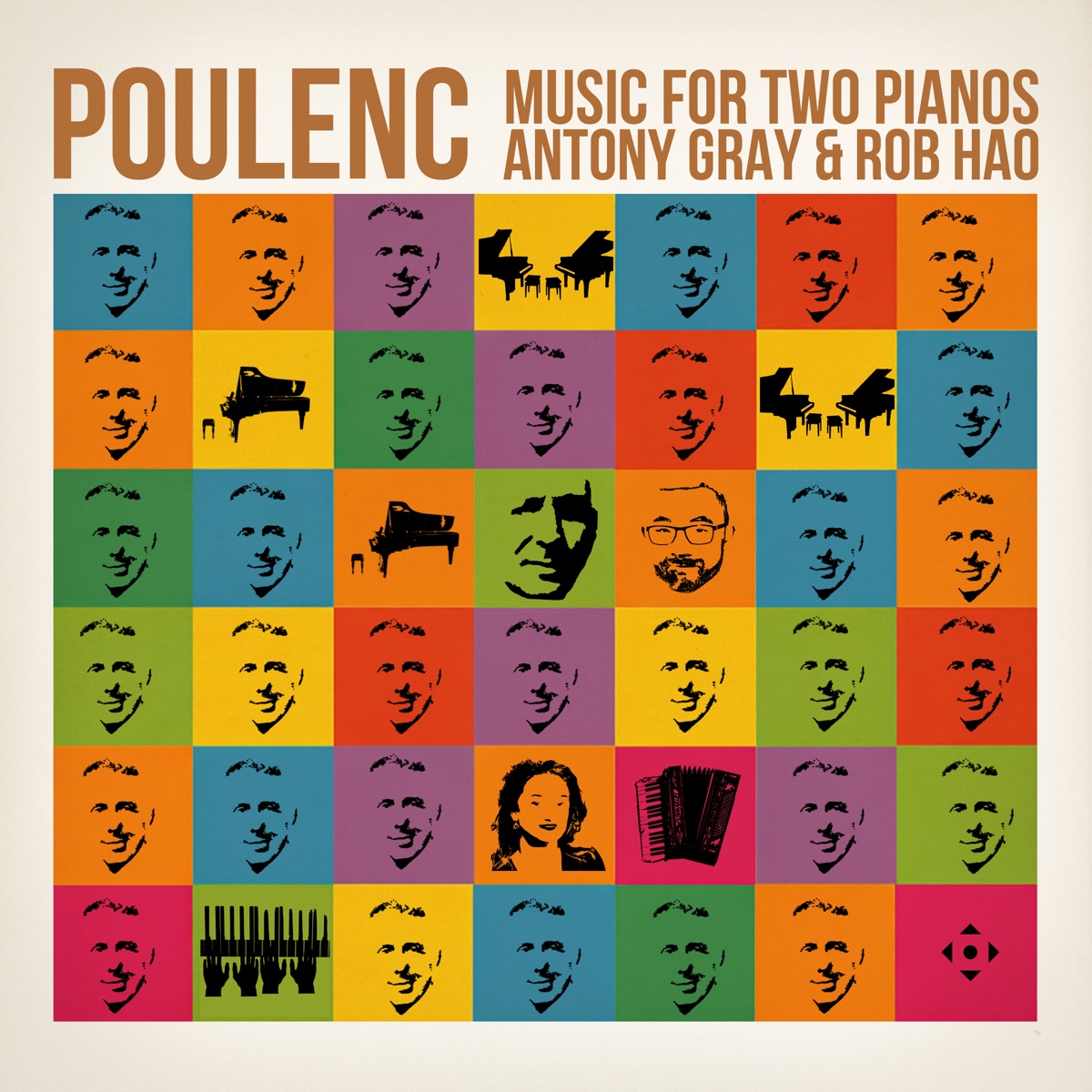 Poulenc: Music for 2 Pianos by Antony Gray & Rob Hao album cover