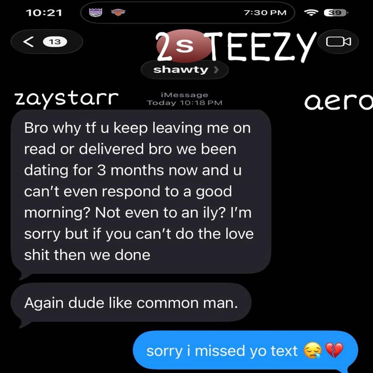 srry i missed ur txt w aero!! - Single by 2siaan album cover