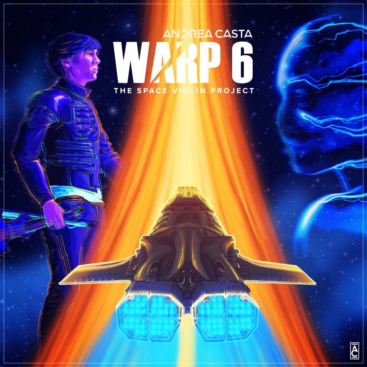 Warp 6: The Space Violin Project (feat. Jod & Meiden) - Single by Andrea Casta album cover